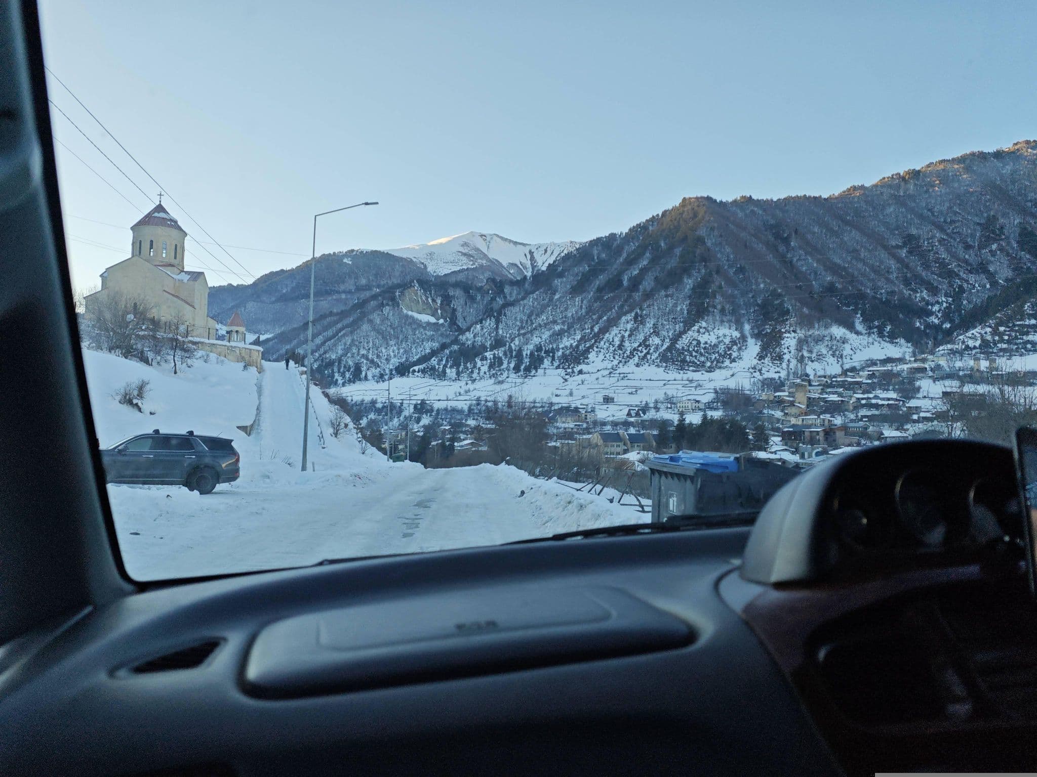 Street view near Suntower, Mestia