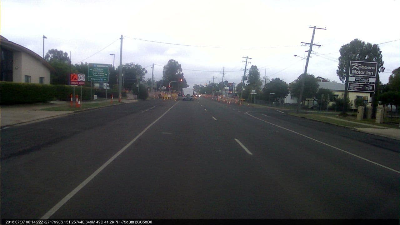 Street view near Kobbers Motel, Dalby — © bob3bob3 (CC BY-SA · Mapillary)