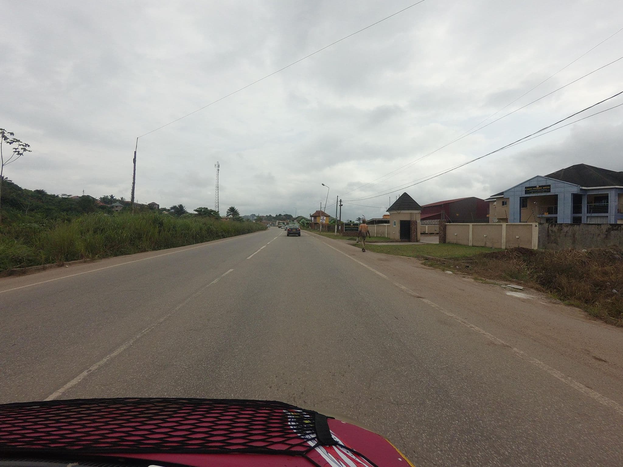Street view near Karl's Premier Hotel, Tarkwa — © cmenttor (CC BY-SA · Mapillary)