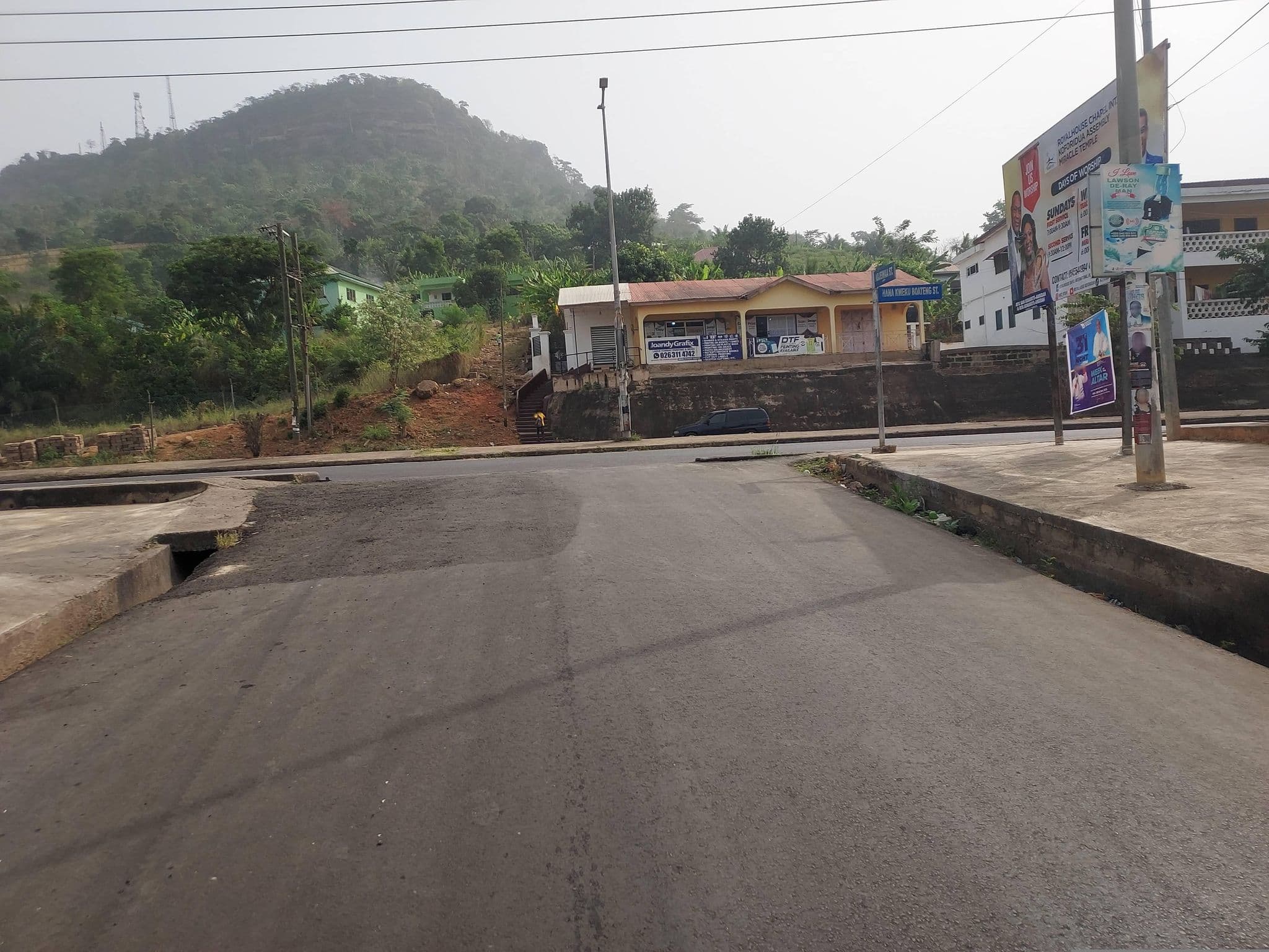 Street view near Agyeiwaa Lodge, Koforidua — © Berchiepratt03 (CC BY-SA · Mapillary)