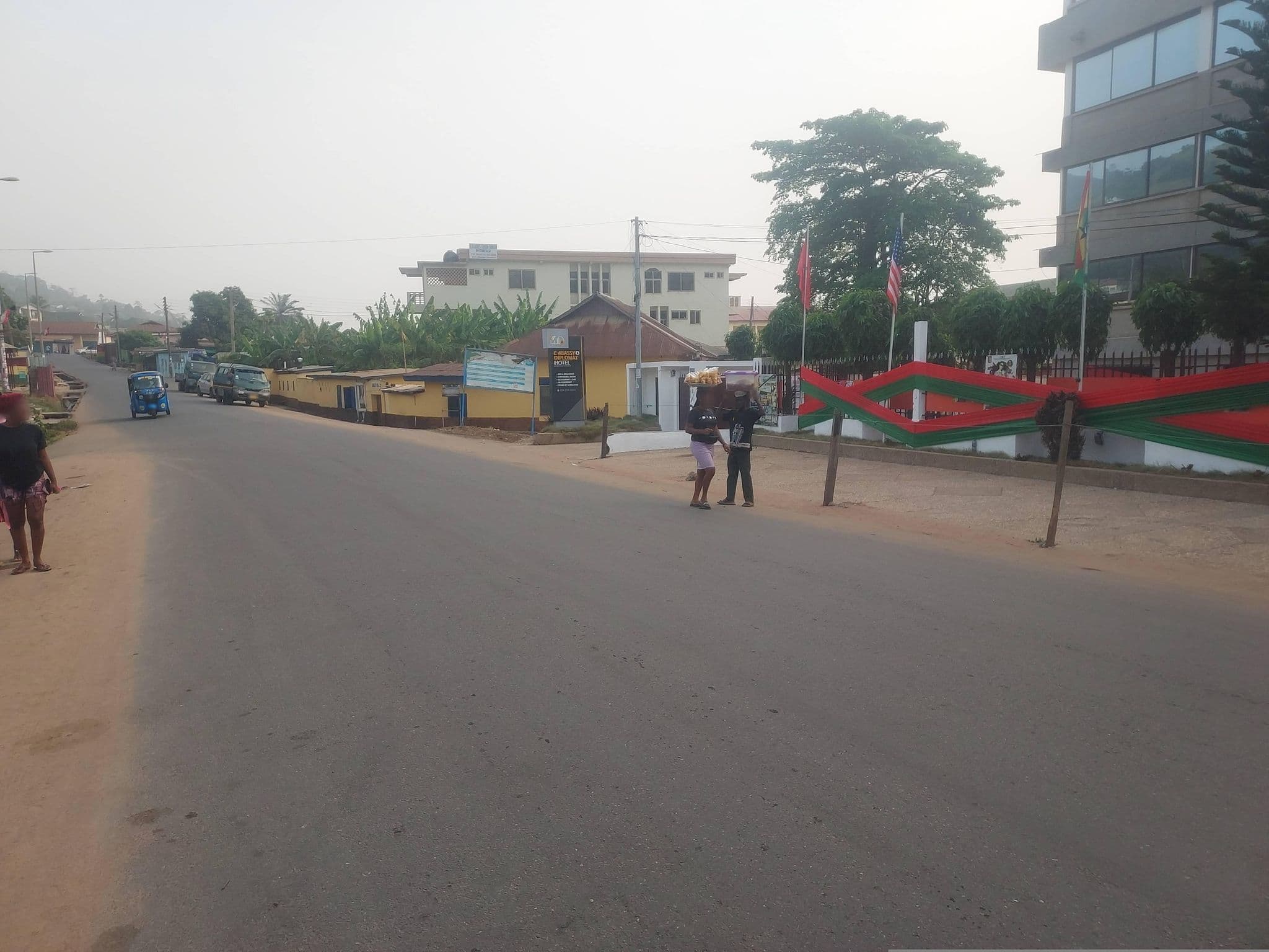 Street view near Embassy & Diplomat Hotel, Koforidua — © Berchiepratt03 (CC BY-SA · Mapillary)