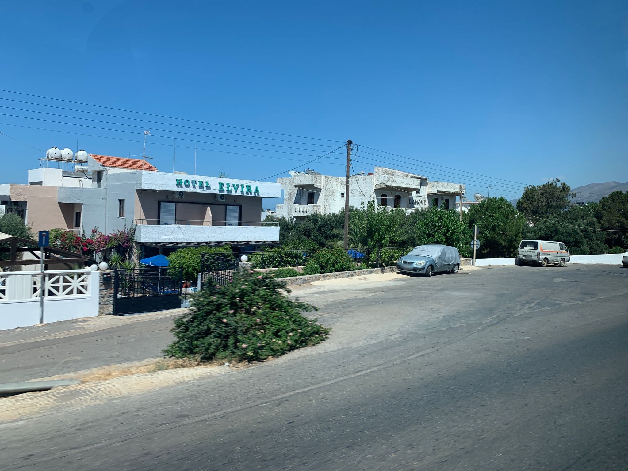 Street view near Hotel Elvira, Stalís — © chicc0 (CC BY-SA · Mapillary)