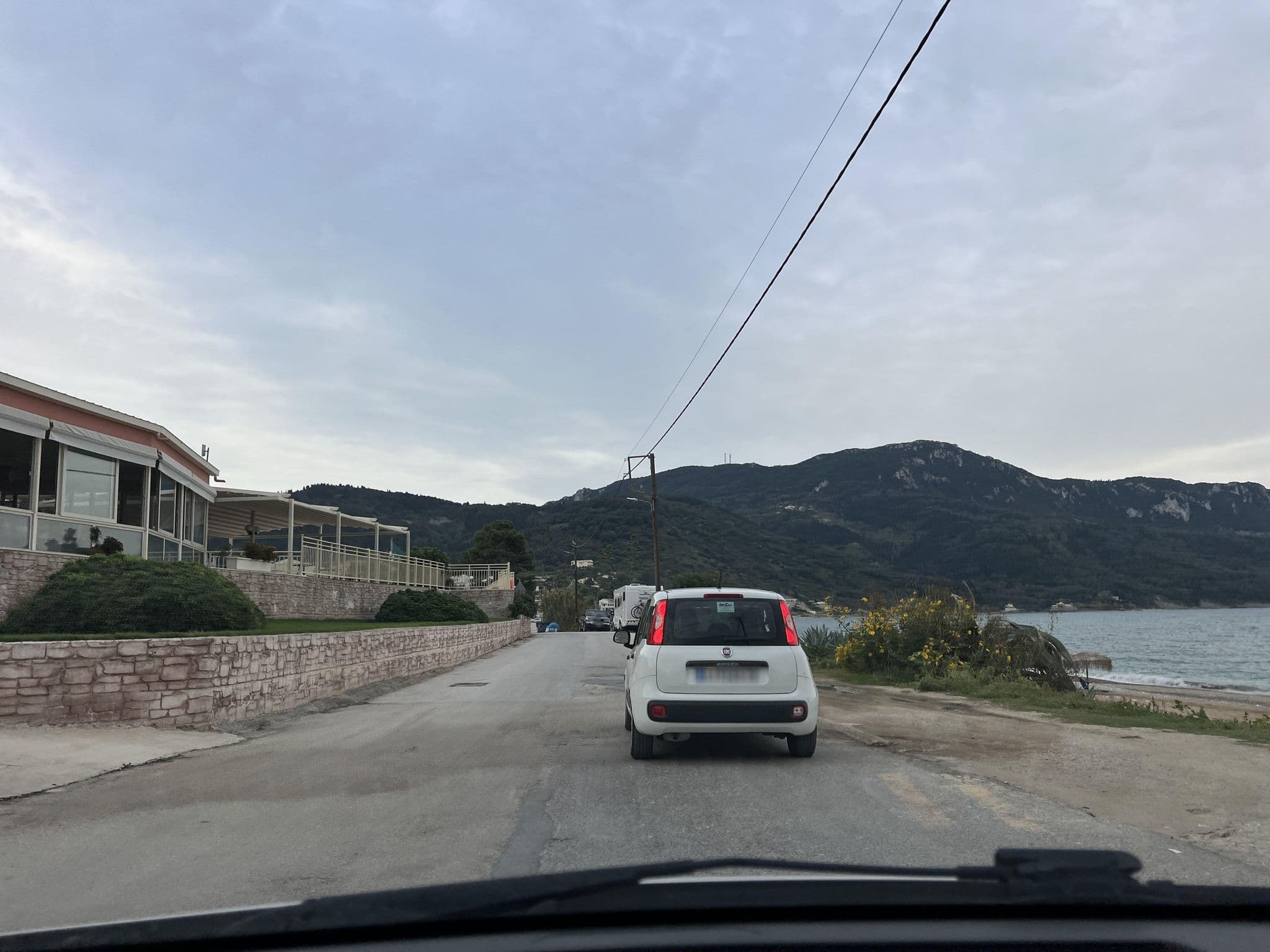Street view near Kostas Golden Beach Hotel, Agios Georgis