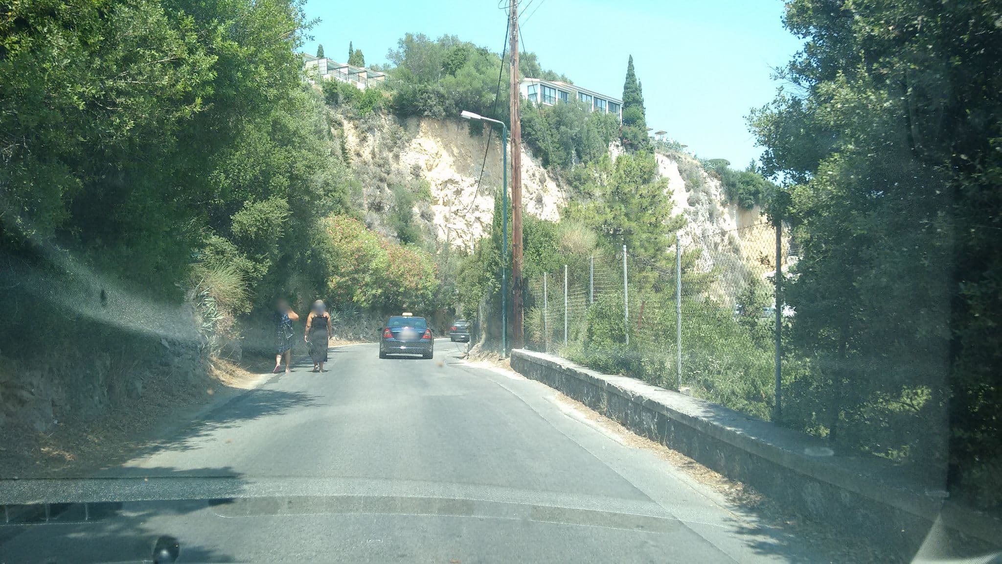 Street view near Akrotiri Beach, Agios Georgis