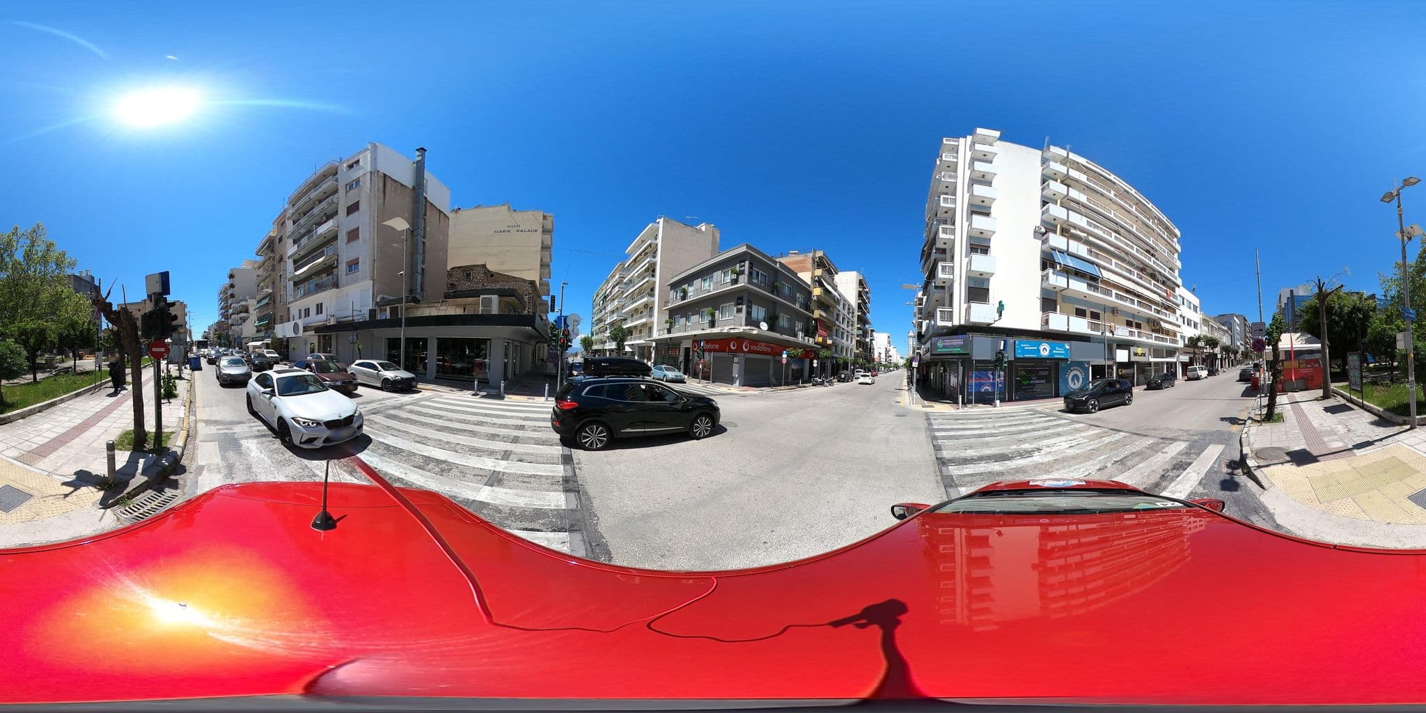 Street view near Hotel El Greco, Pátra — © nglf (CC BY-SA · Mapillary)