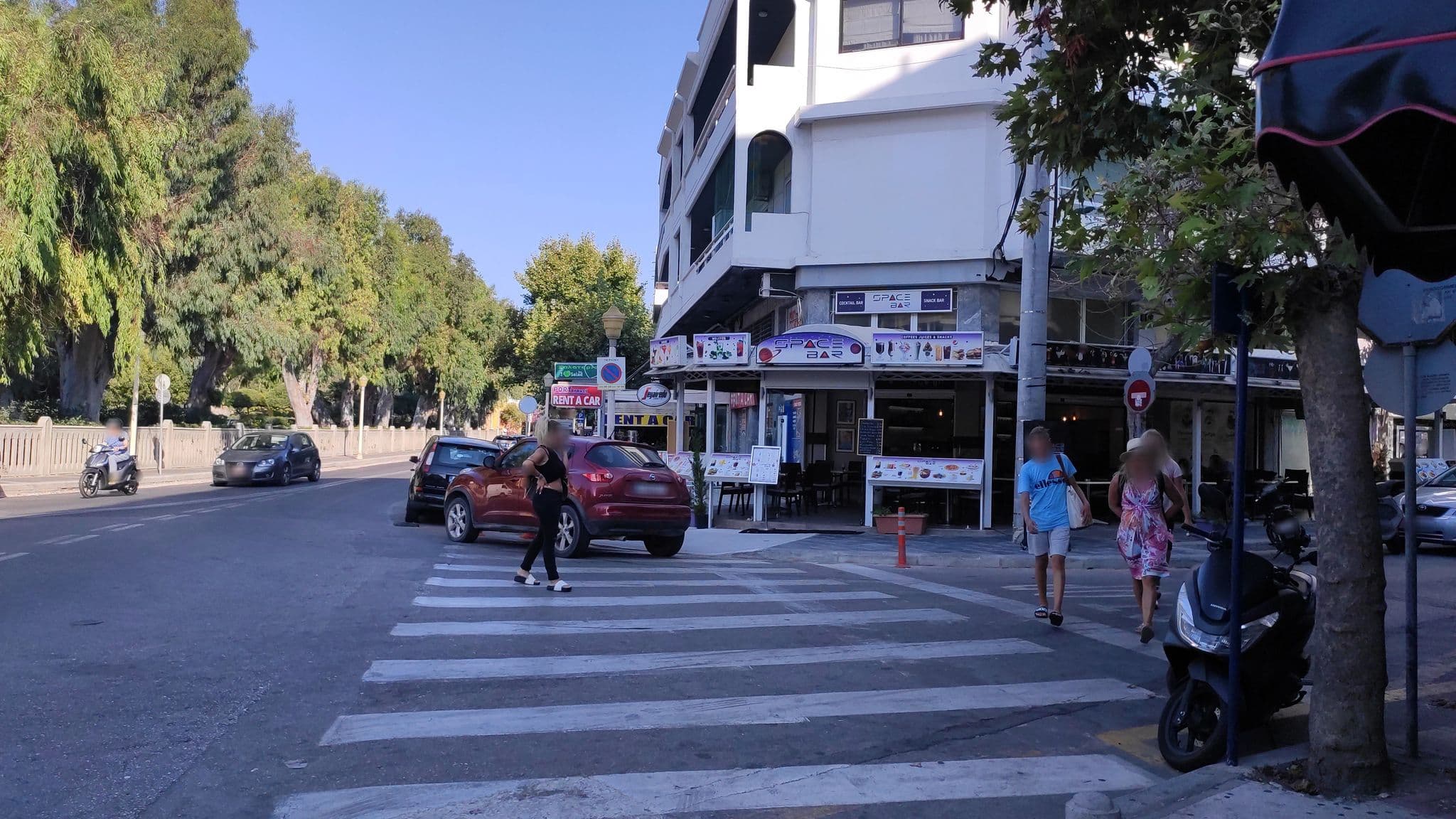 Street view near City Center Hotel, Ródos