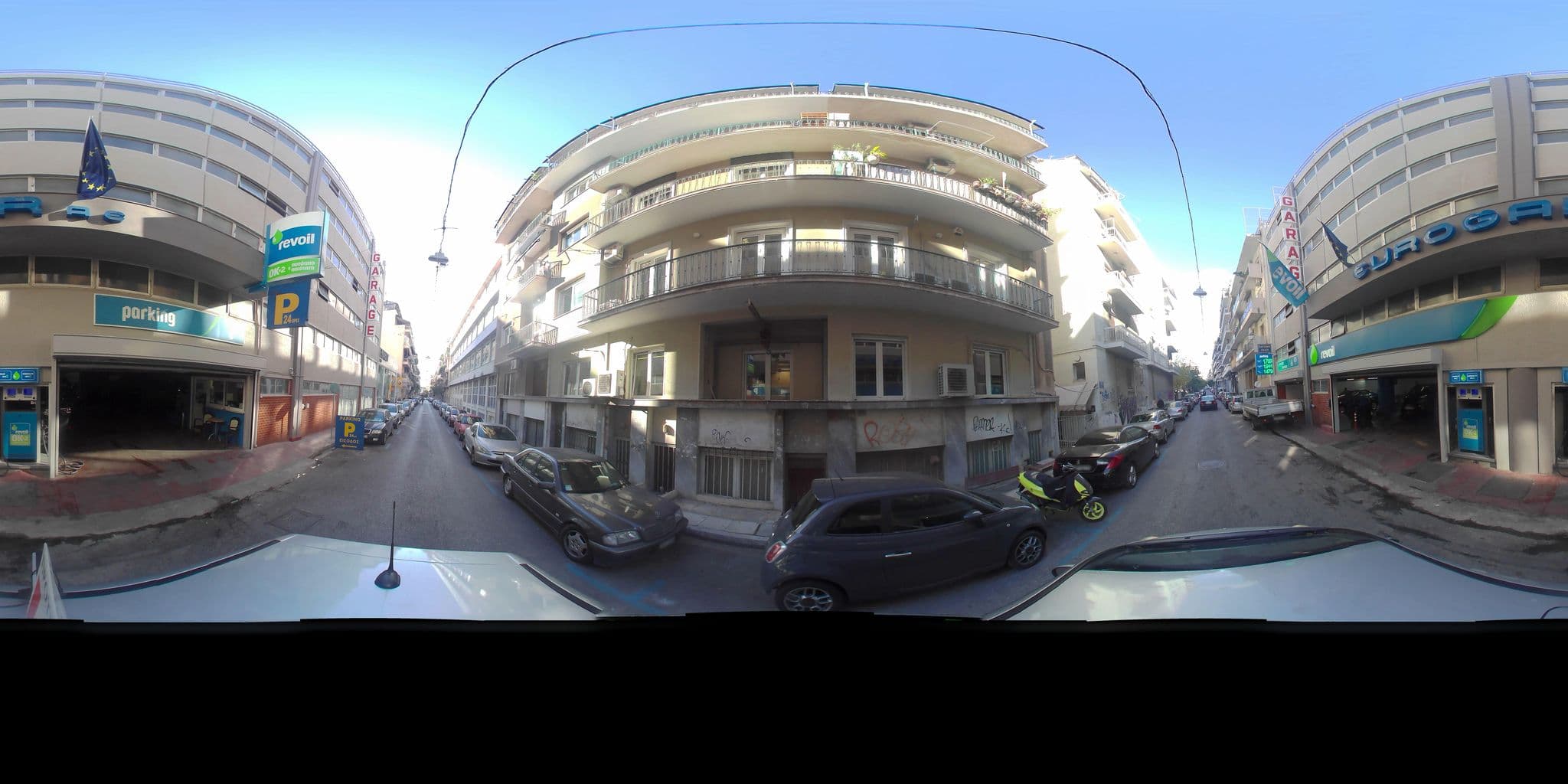 Street view near Airotel Stratos Vassilikos, Zográfos — © zaf3kala (CC BY-SA · Mapillary)