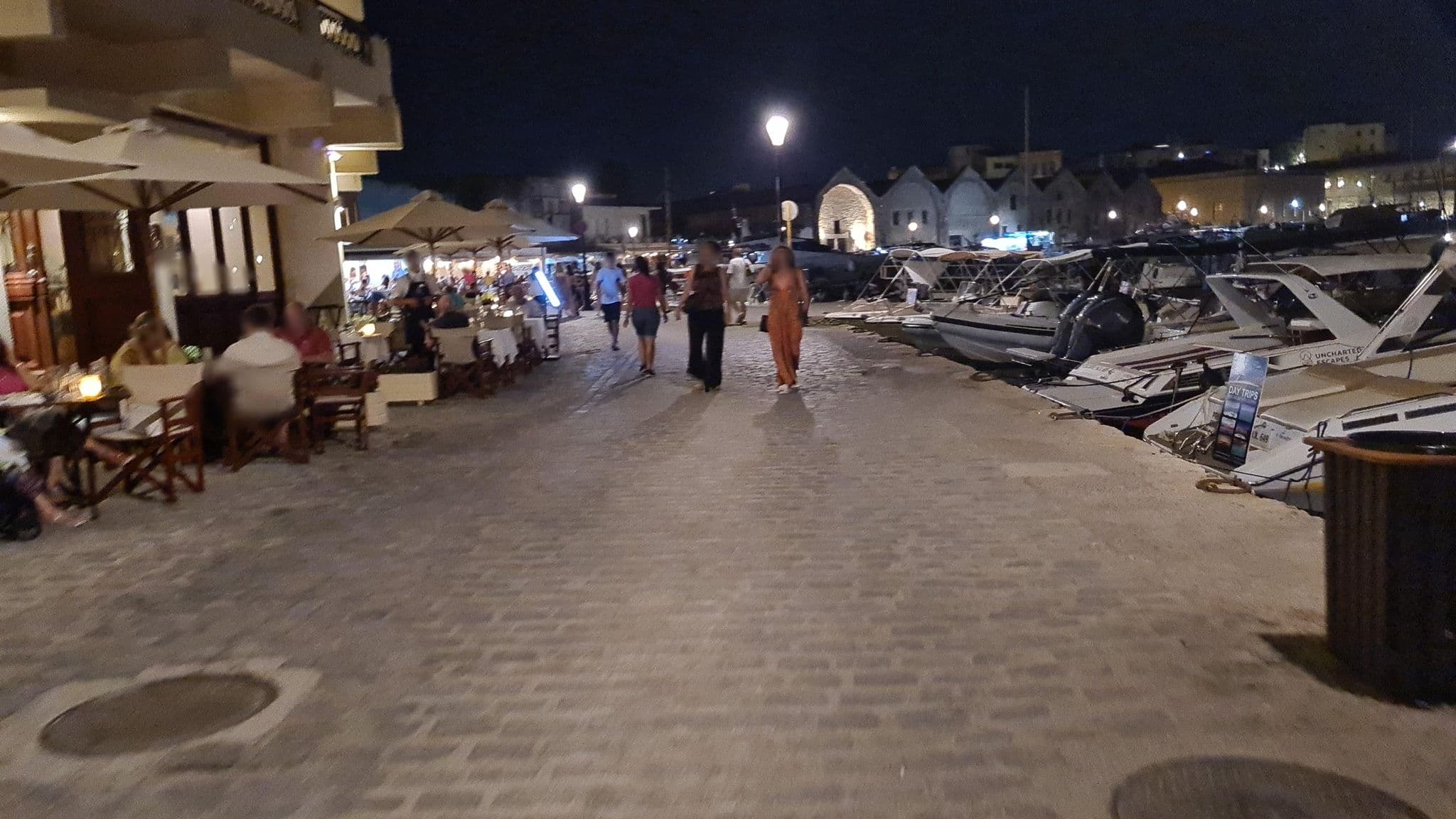 Street view near Porto Veneziano Hotel, Chaniá — © dsmm (CC BY-SA · Mapillary)