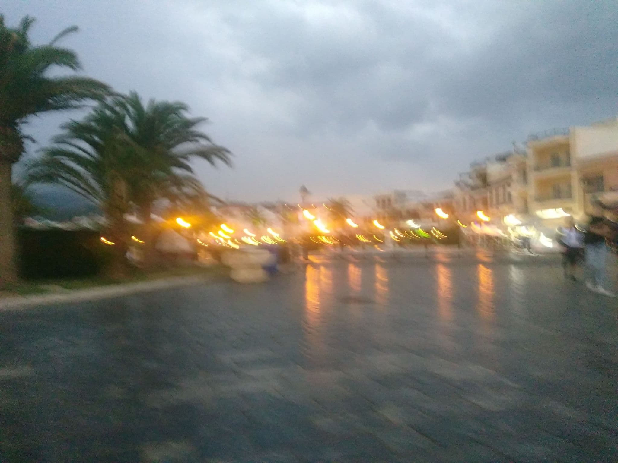 Street view near Faros Beach Hotel, Rethymno