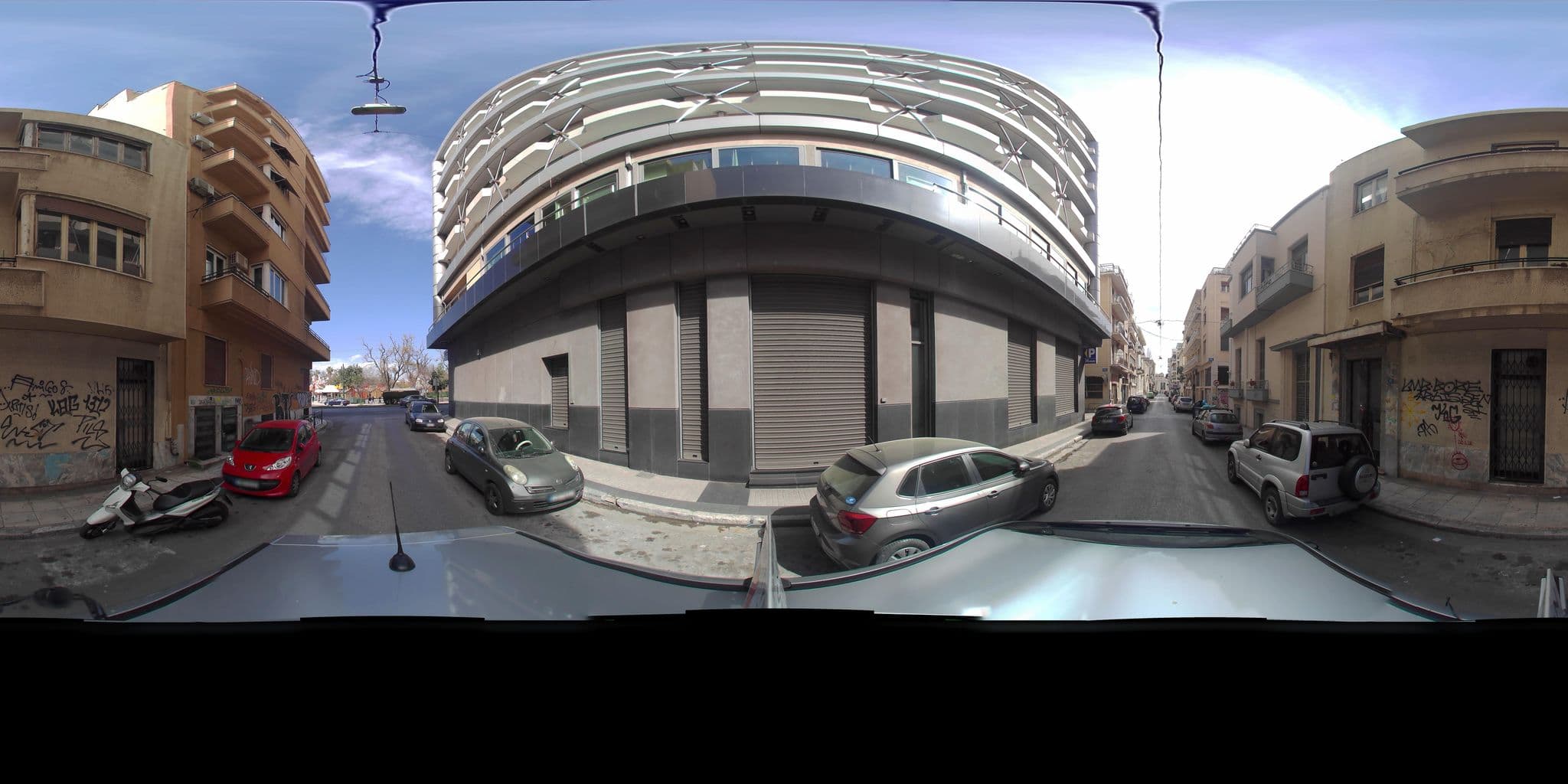Street view near Radisson Blu Park, Athens
