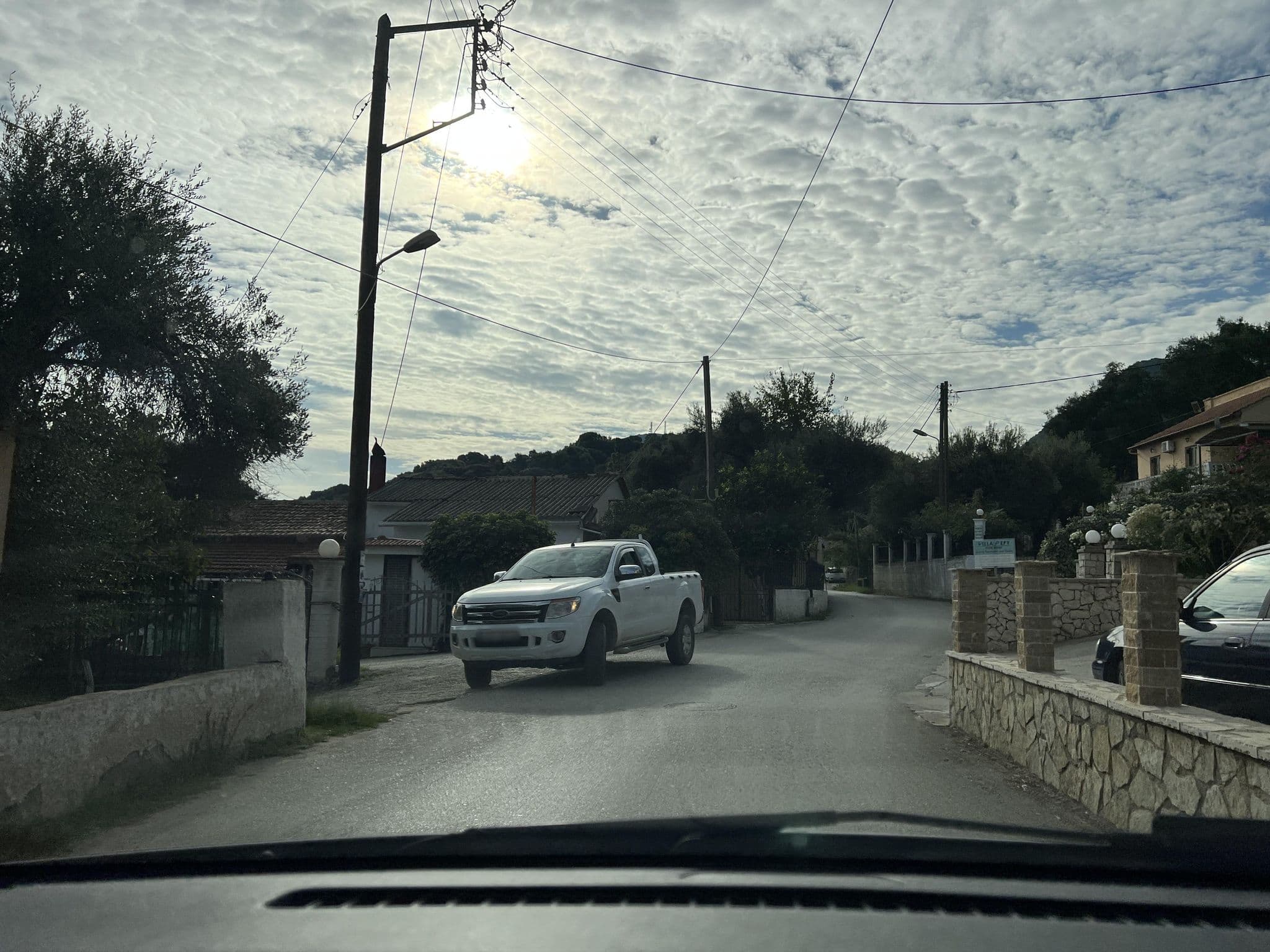 Street view near Dinos Green Place, Ágios Matthaíos — © VMConsulting (CC BY-SA · Mapillary)