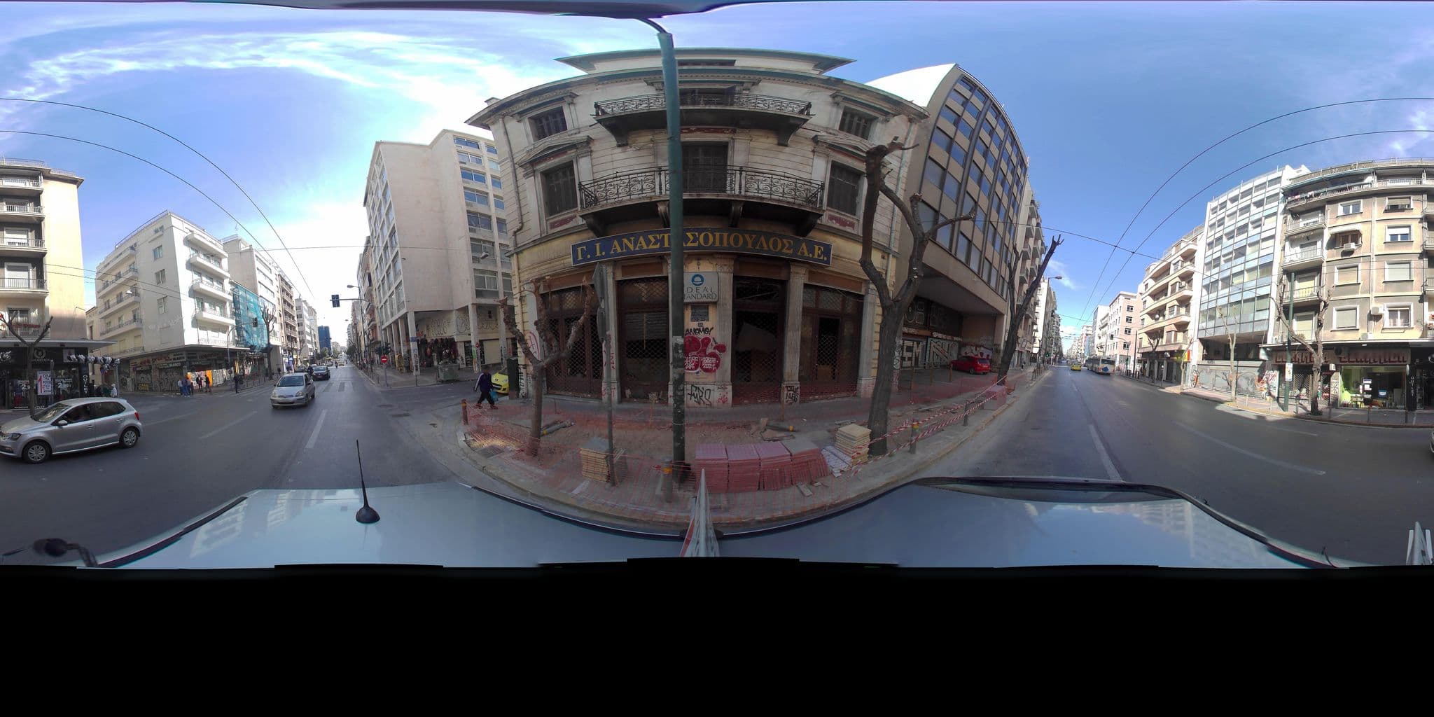 Street view near Hotel Solomou, Athens