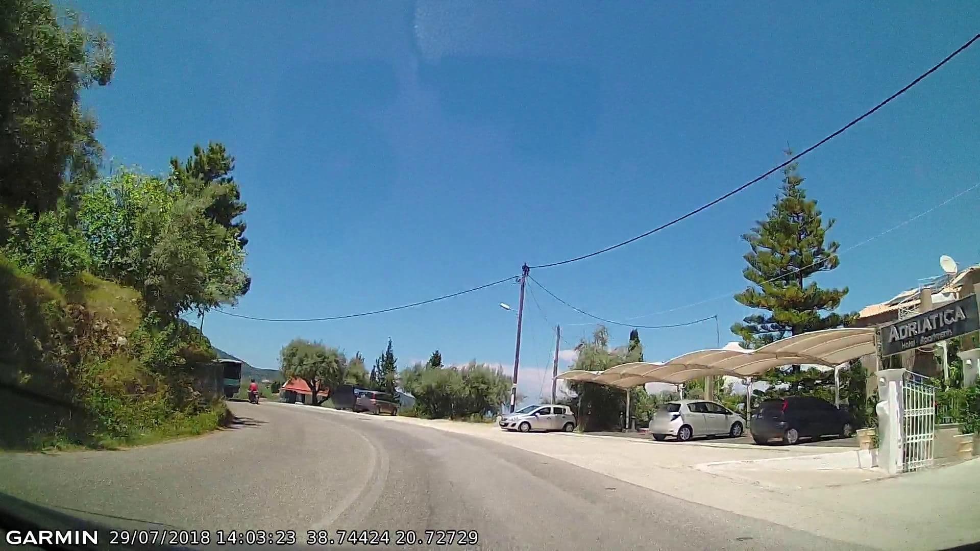 Street view near Adriatica Hotel, Nidhríon — © pppetros (CC BY-SA · Mapillary)