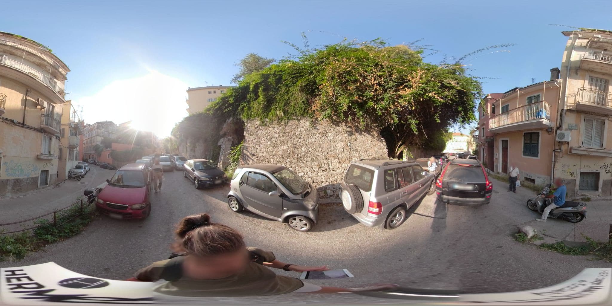 Street view near Siorra Vittoria Boutique Hotel, Corfu — © thodorisvakkas (CC BY-SA · Mapillary)