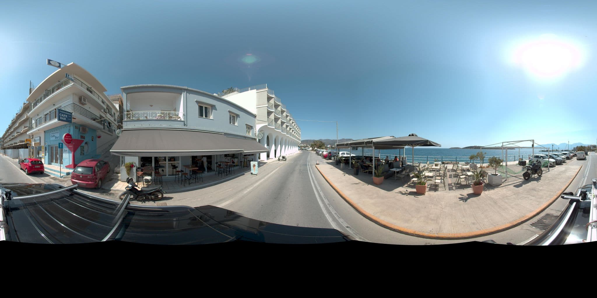 Street view near Perla Apartments, Ágios Nikólaos — © Vagelis (CC BY-SA · Mapillary)