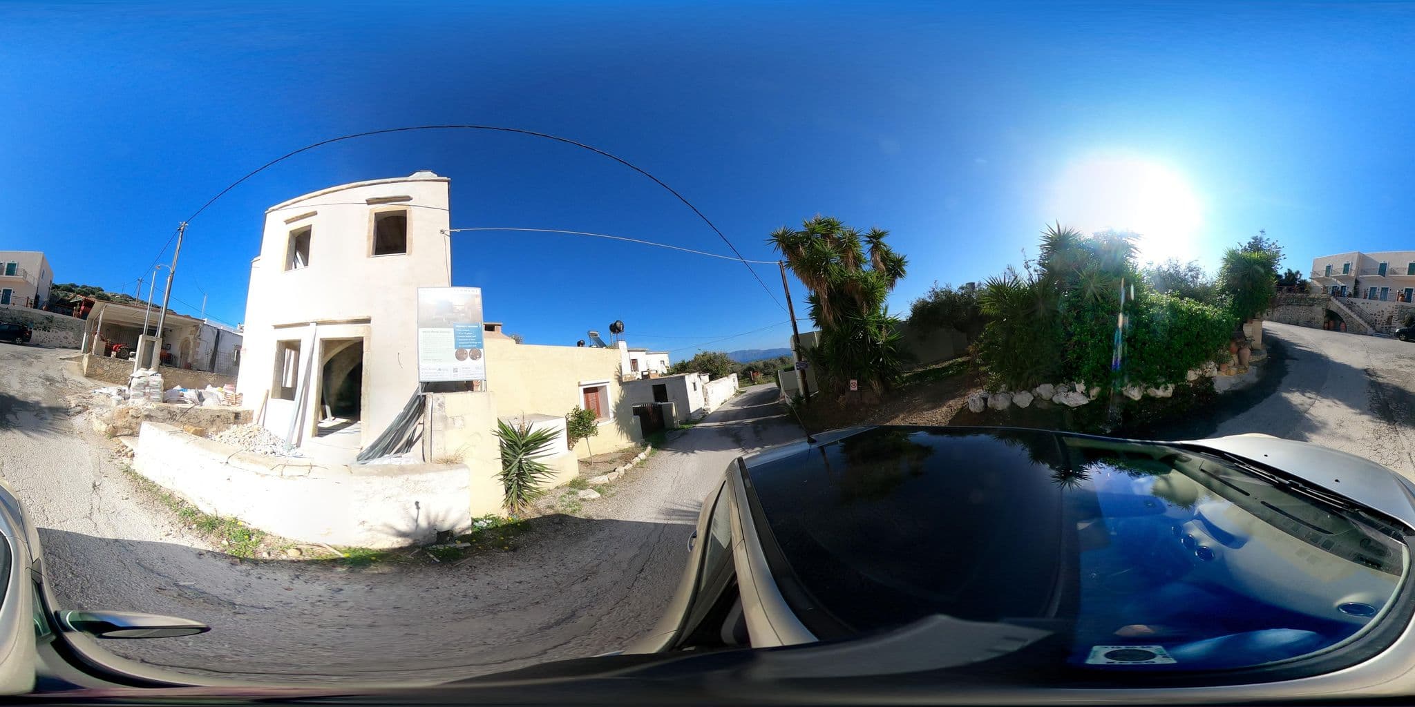 Street view near Kaliviani Traditional Hotel, Kíssamos — © alexbartzokas (CC BY-SA · Mapillary)