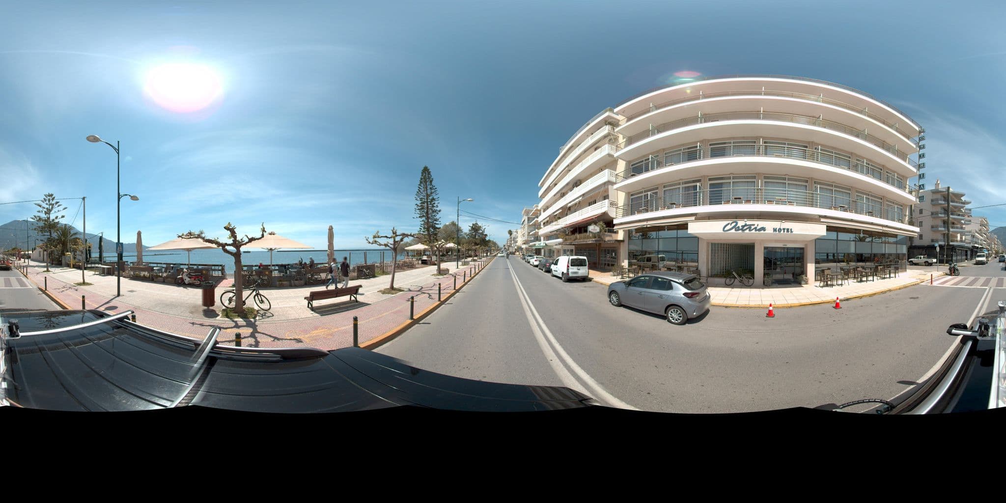 Street view near Hotel Ostria, Kalamata — © MarianPanagiotopoulou (CC BY-SA · Mapillary)