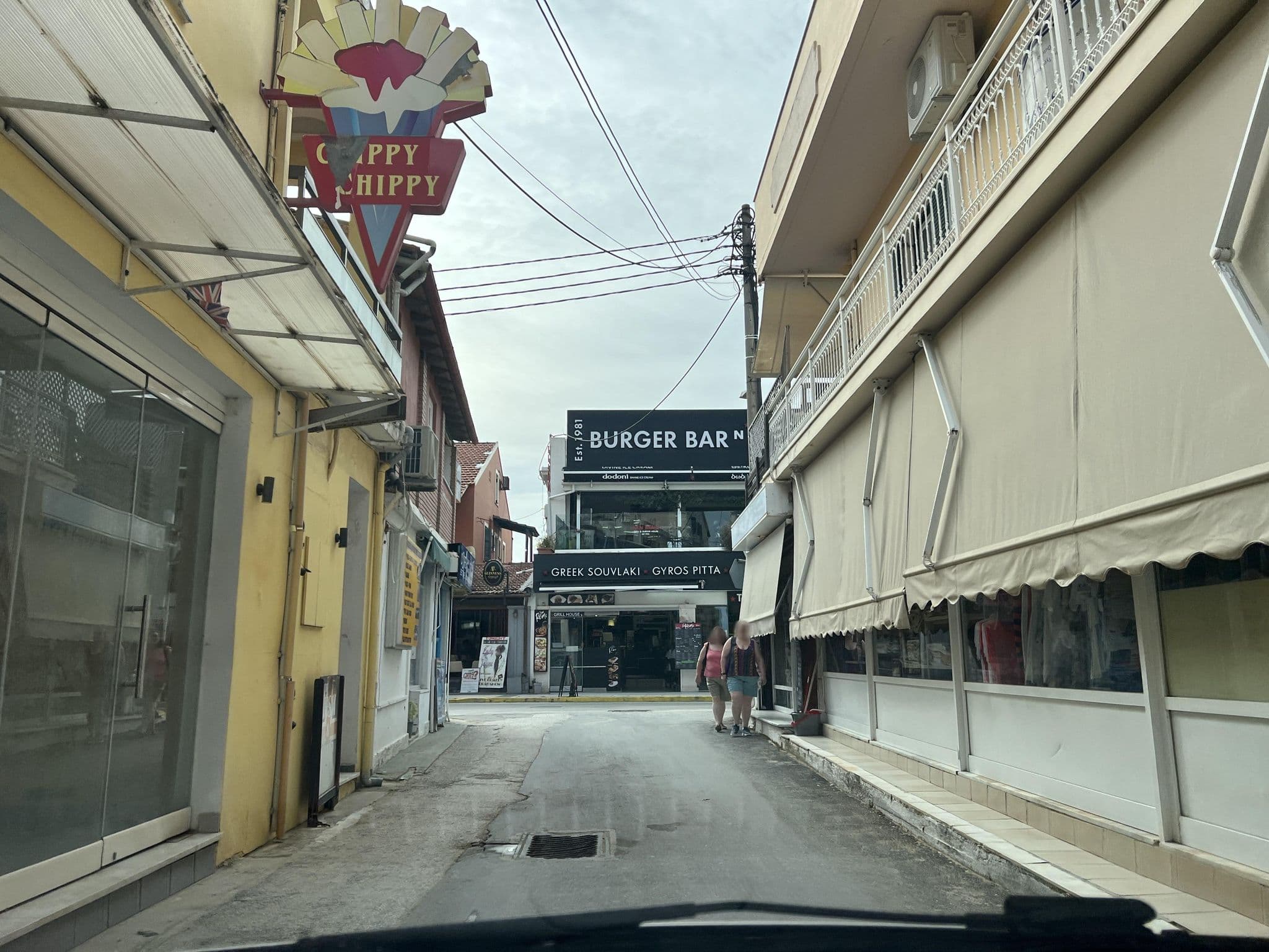Street view near Three Brothers Hotel, Agios Georgis