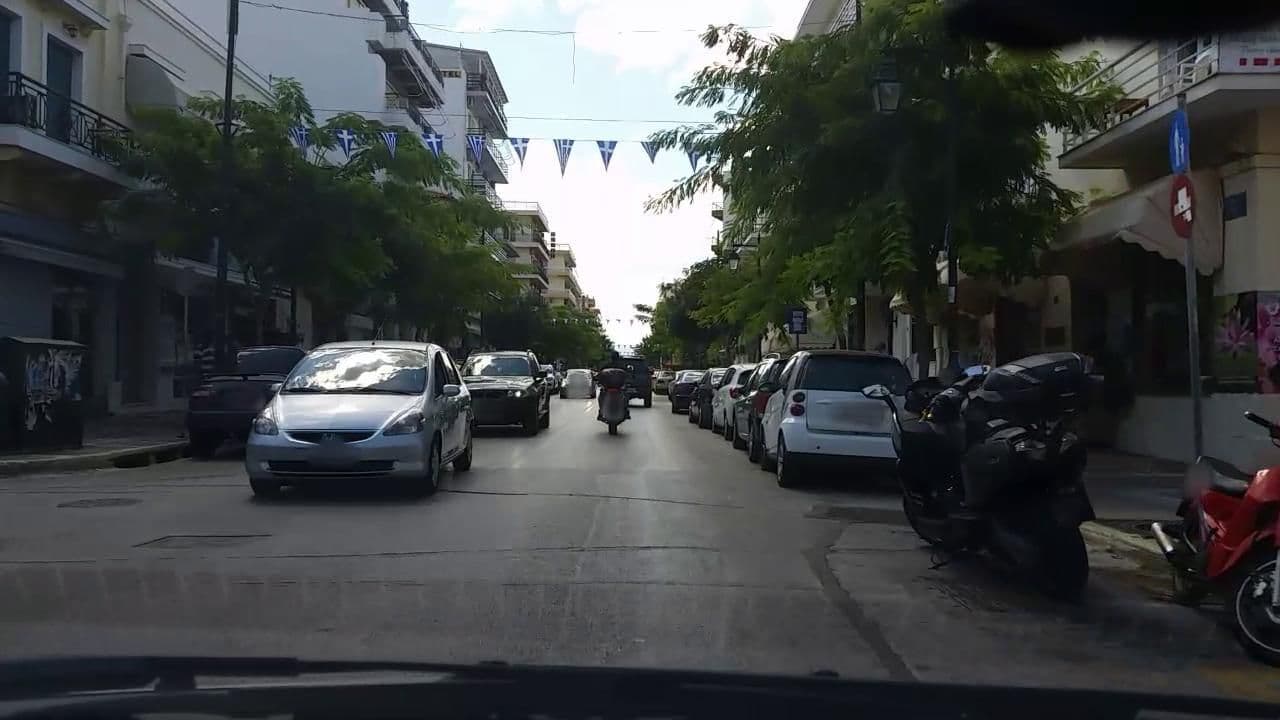 Street view near Achillion, Loutráki — © roadroid (CC BY-SA · Mapillary)