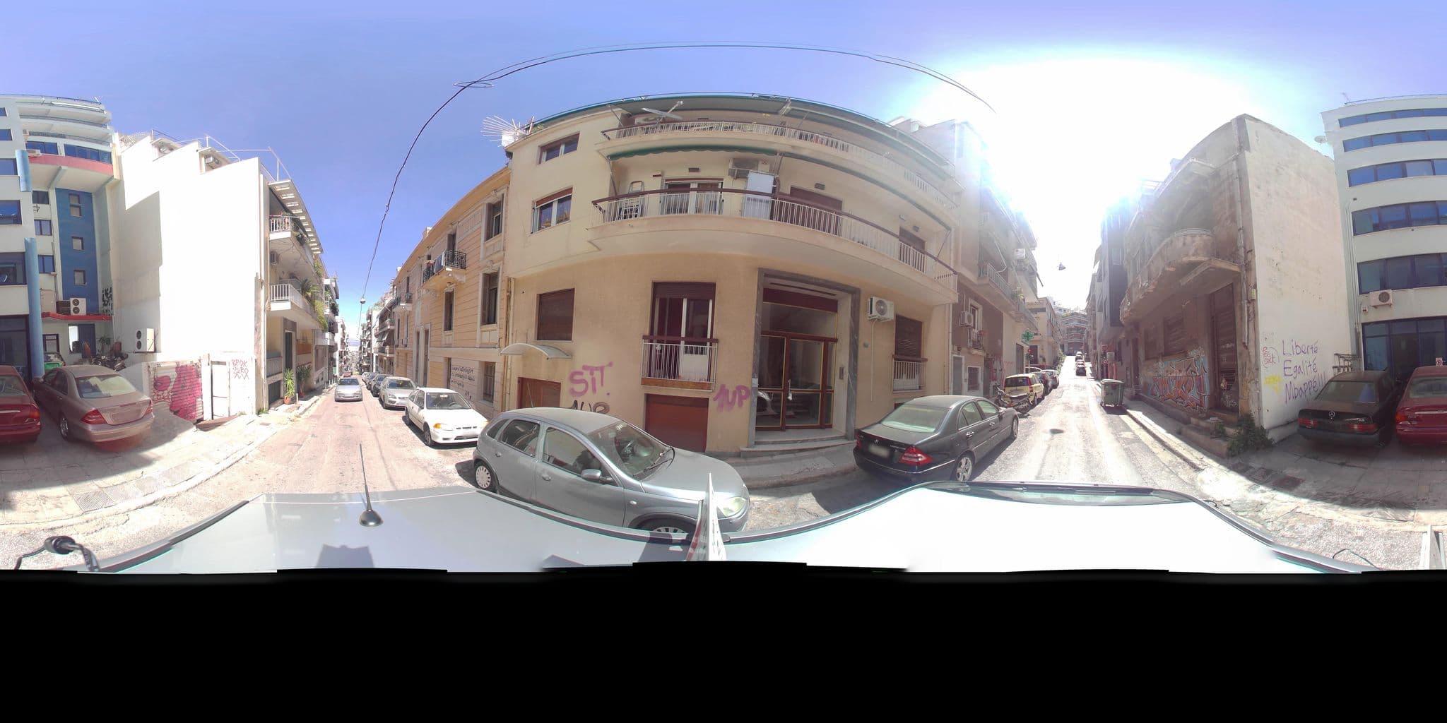 Street view near place for staying, Athens