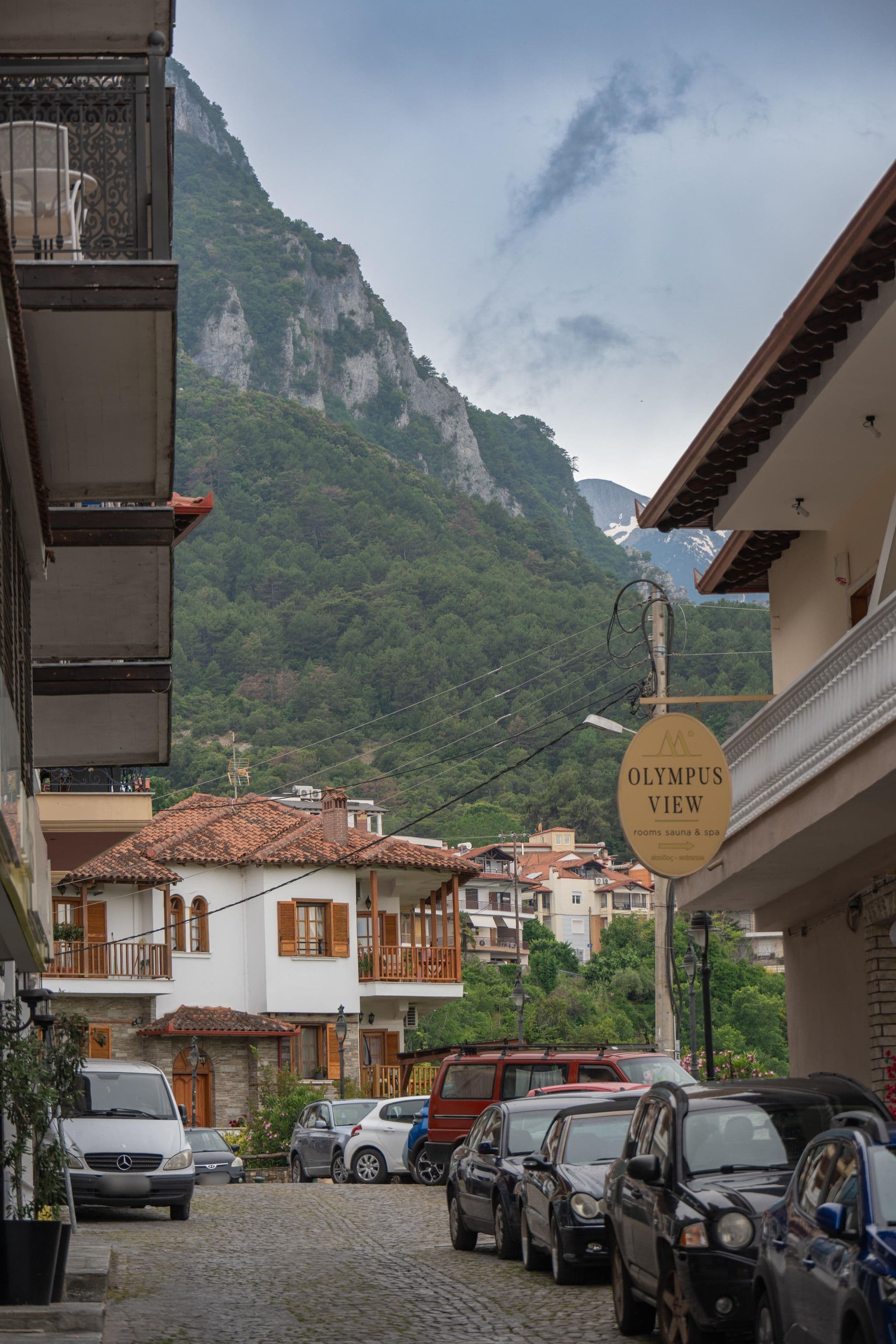 Street view near Olympus View, Litóchoro — © algirdasc (CC BY-SA · Mapillary)
