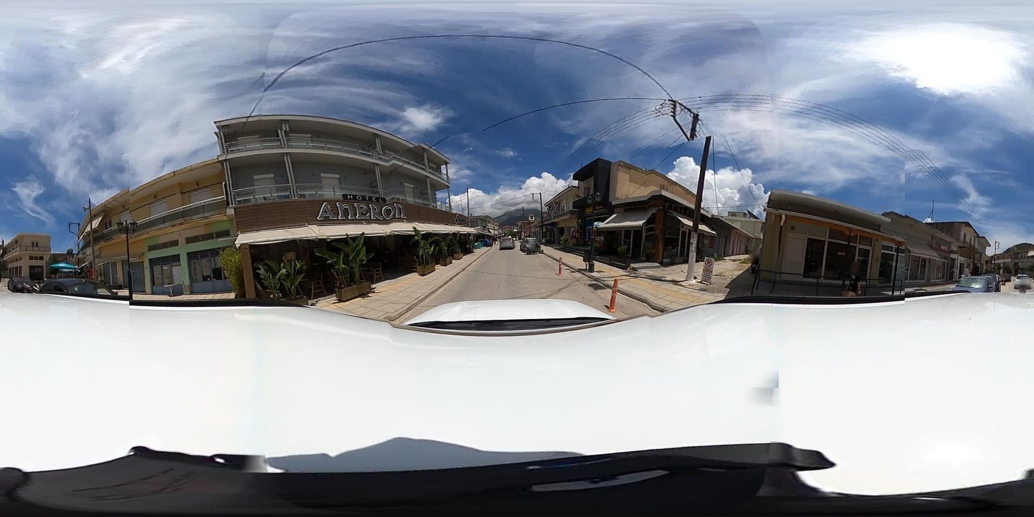Street view near Hotel Aheron, Kanaláki — © Triantafyllos_F20 (CC BY-SA · Mapillary)