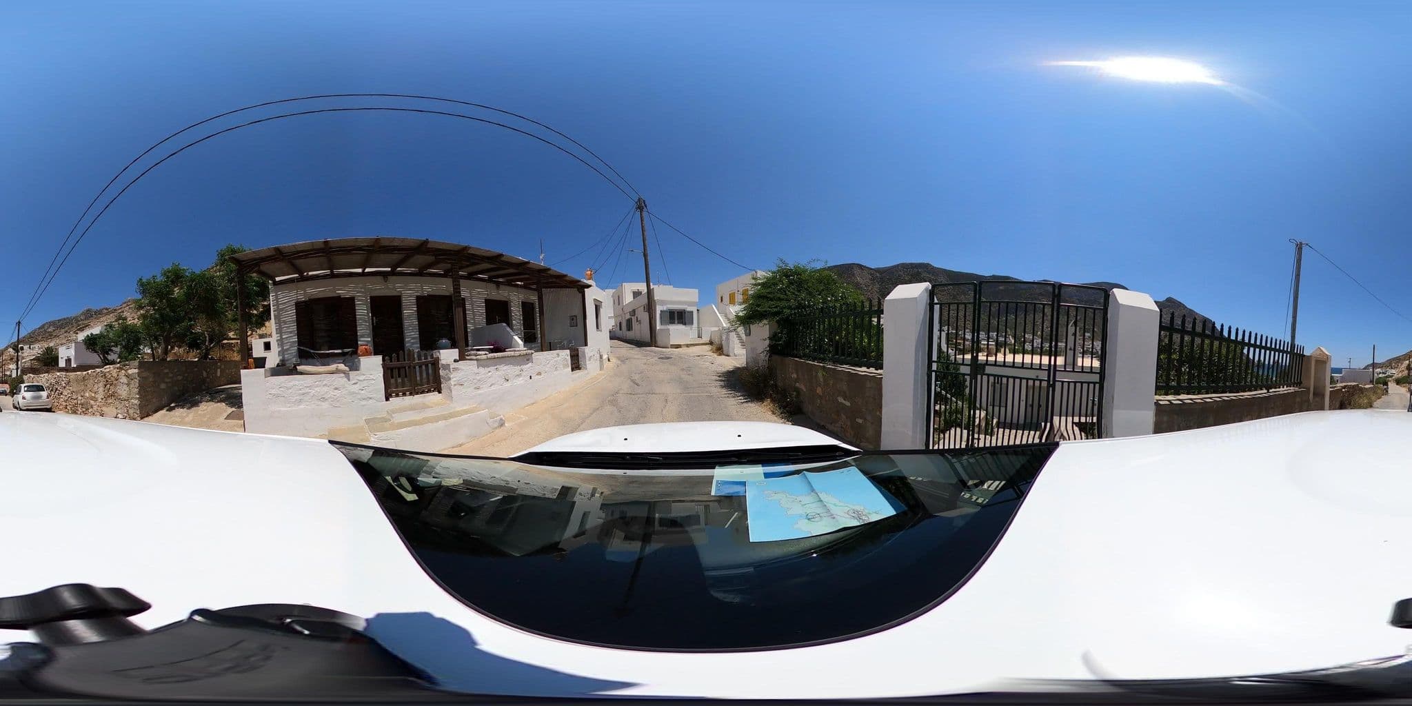 Street view near Alkyonis Villas, Adámas