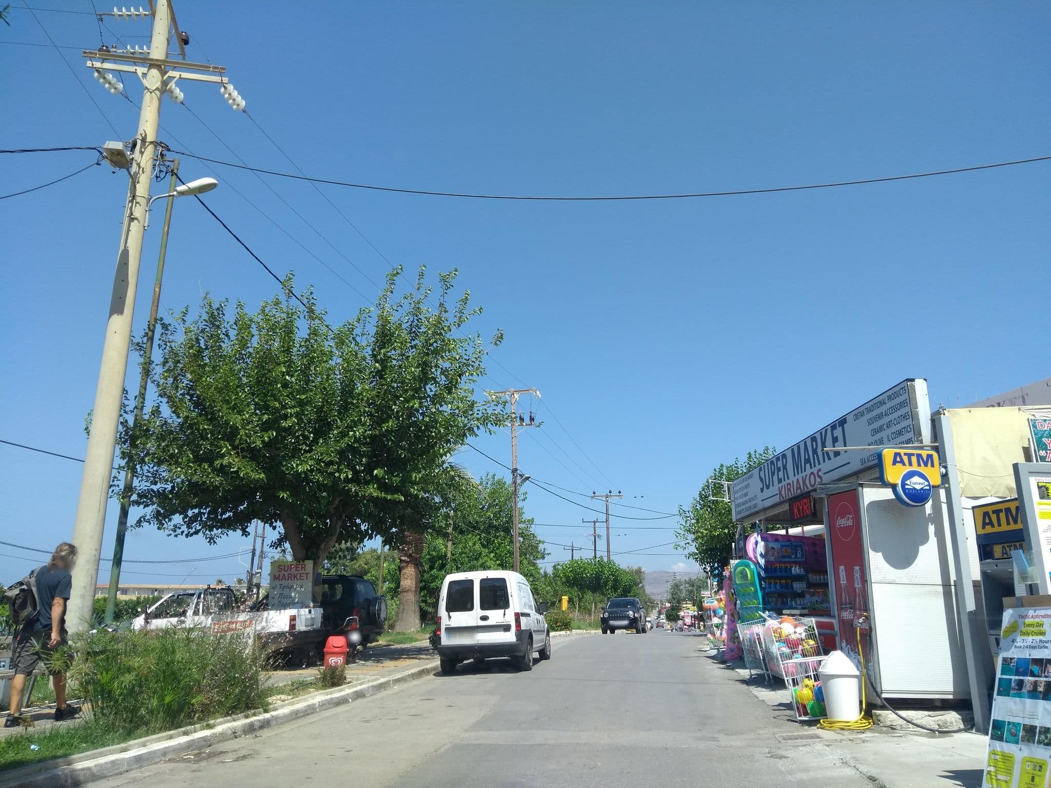 Street view near Kavros Pleasure Apartments, Georgioupolis