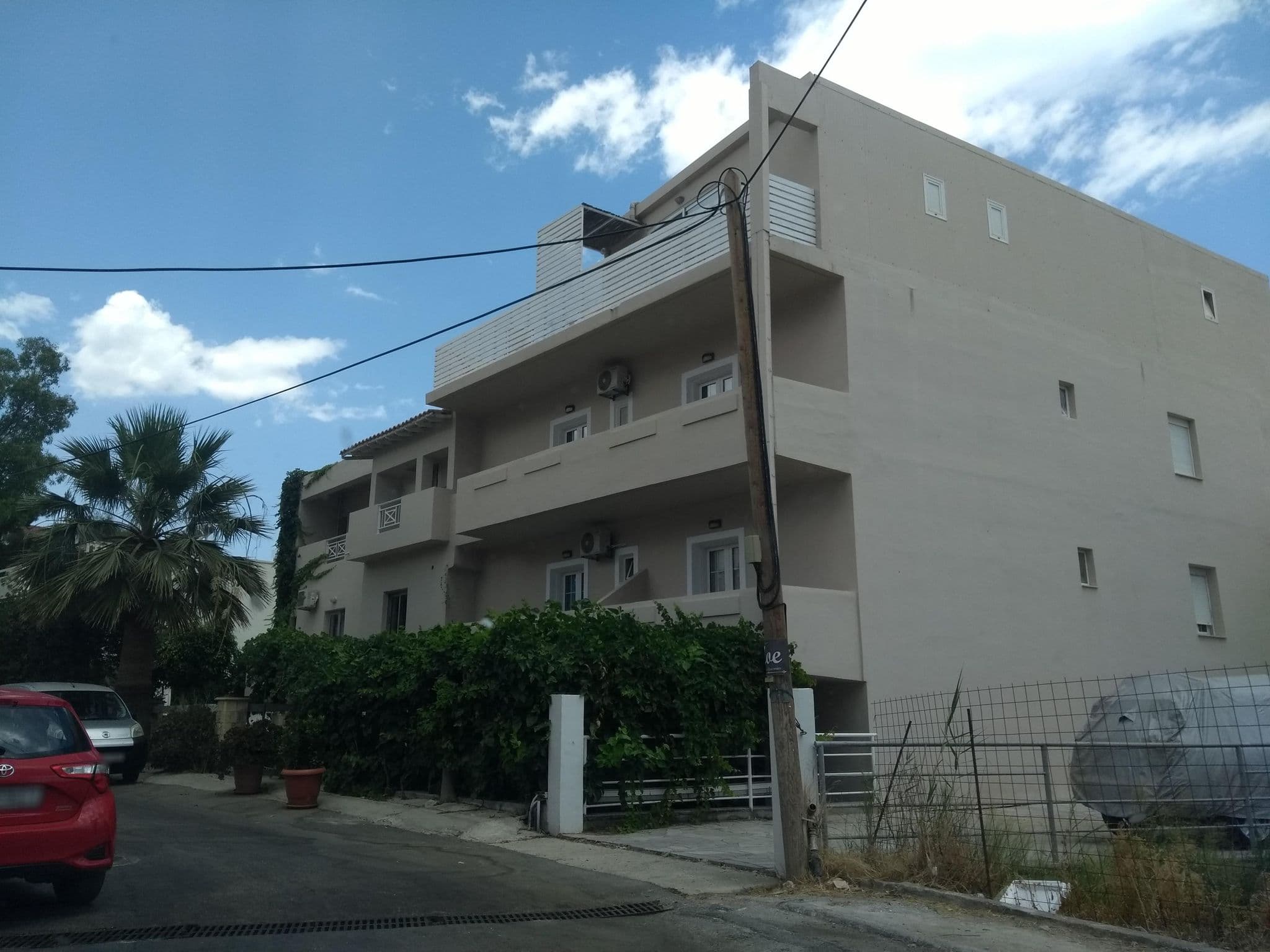 Street view near Venus Apartments, Georgioupolis
