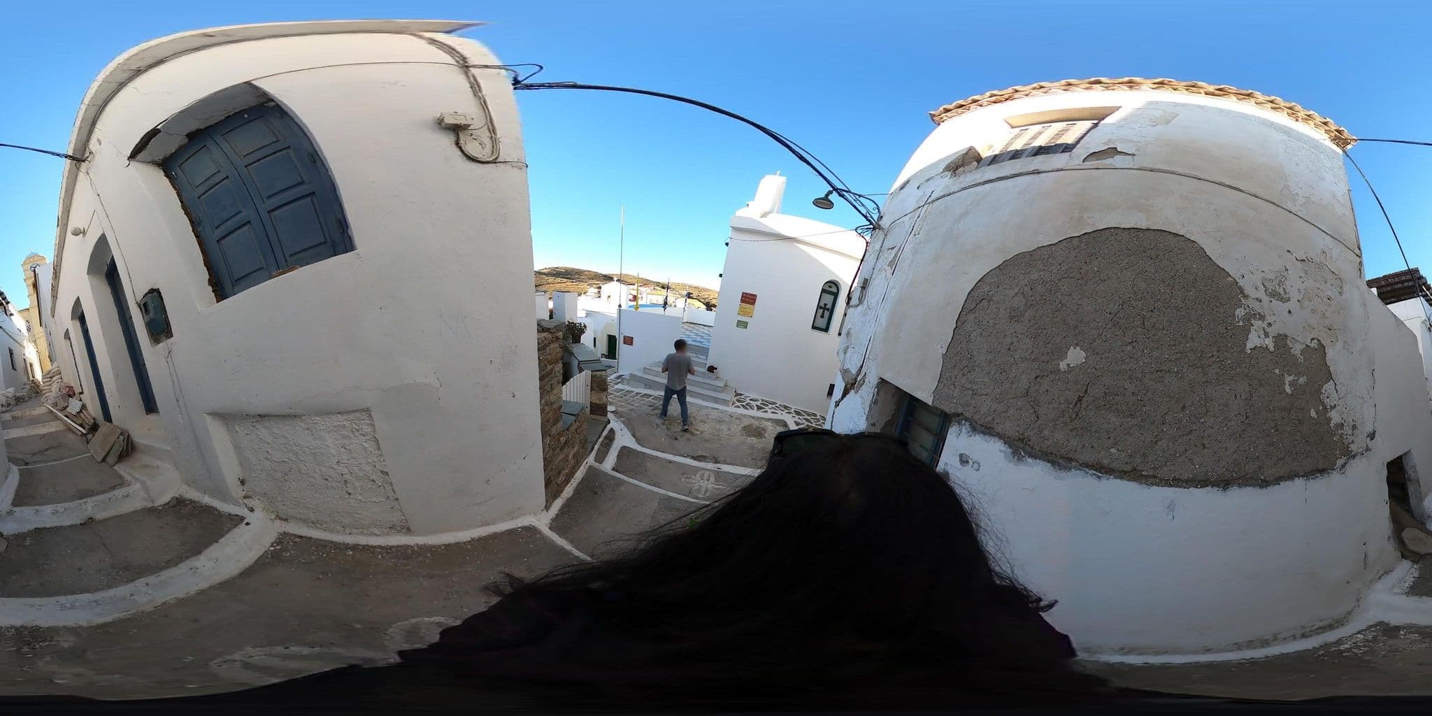 Street view near Dryopis Studio, Áno Sýros — © katagrafes (CC BY-SA · Mapillary)