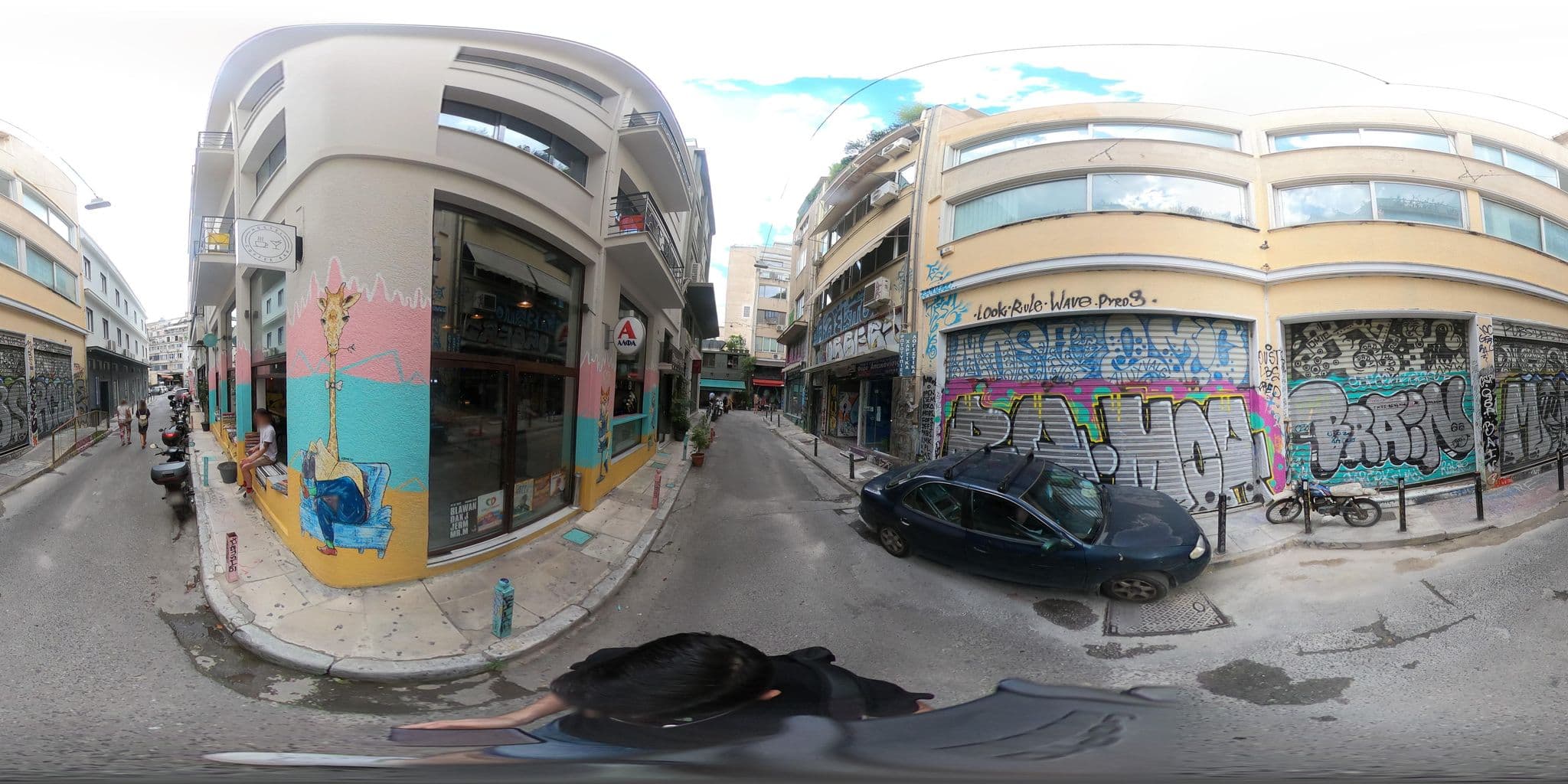 Street view near Athens Hub Hostel, Athens