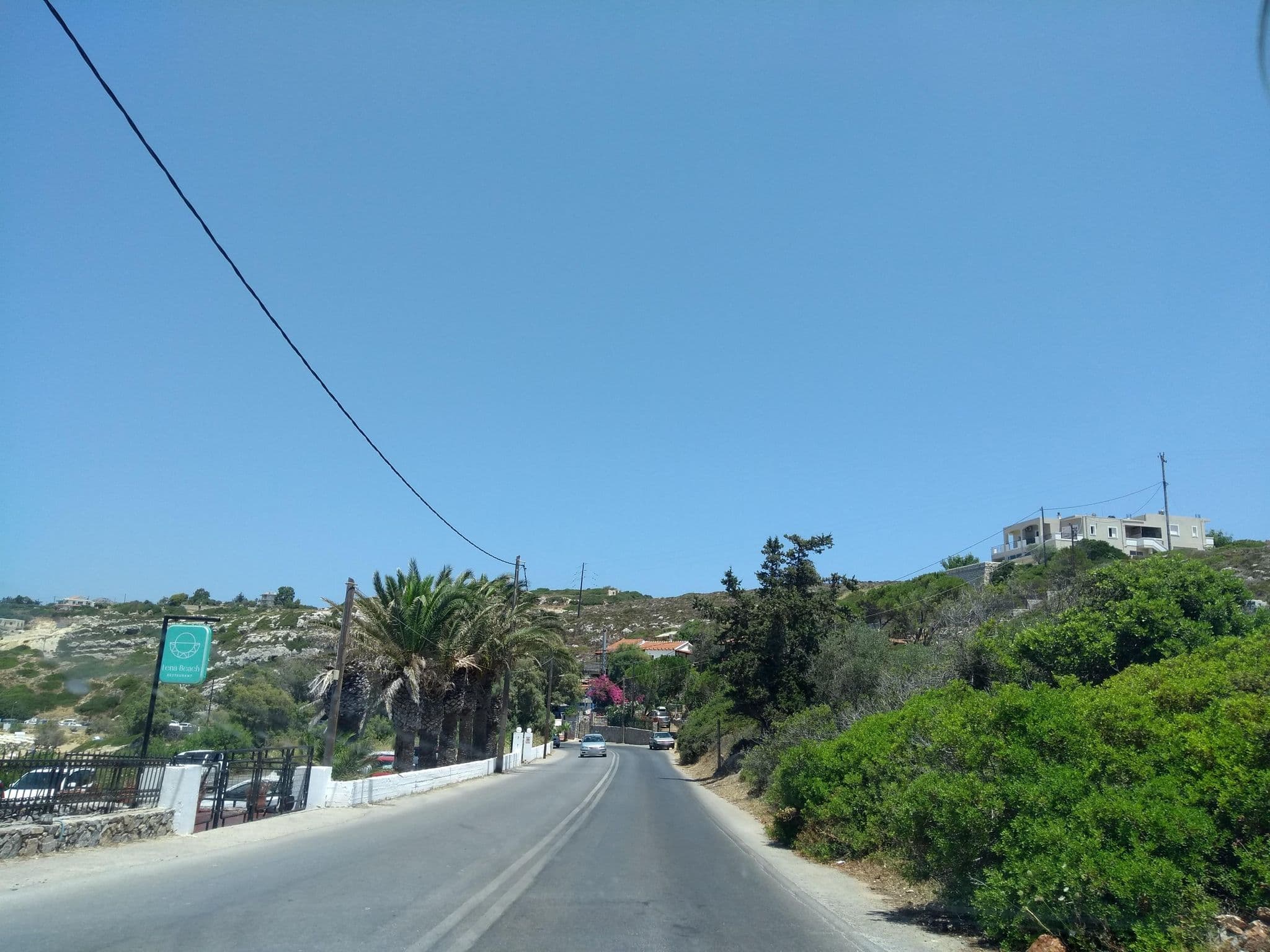 Street view near Lena Beach Hotel Restaurant, Pithári — © thetornado76 (CC BY-SA · Mapillary)
