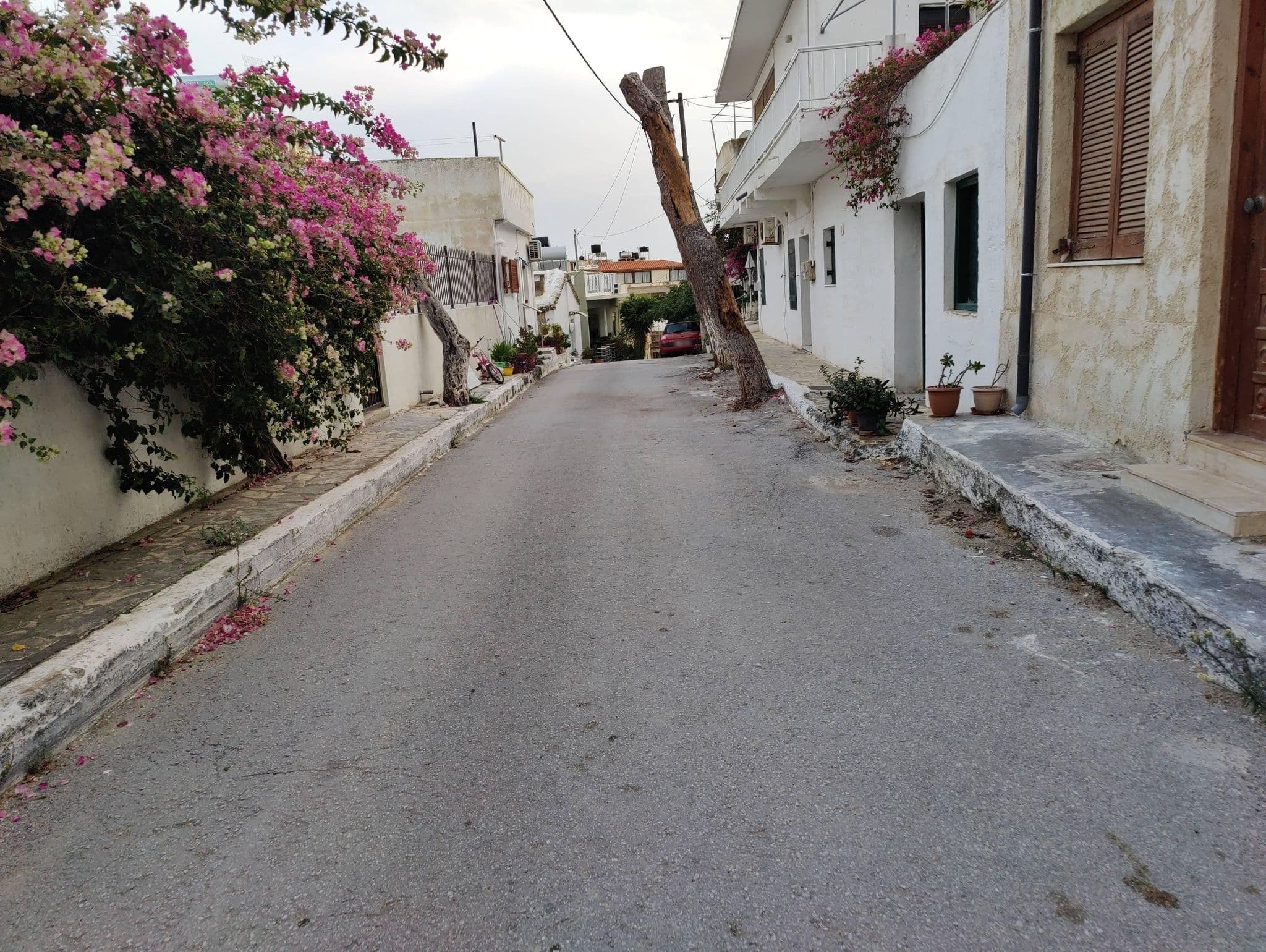 Street view near Myrthe Apartments, Néa Anatolí — © pelgrim (CC BY-SA · Mapillary)