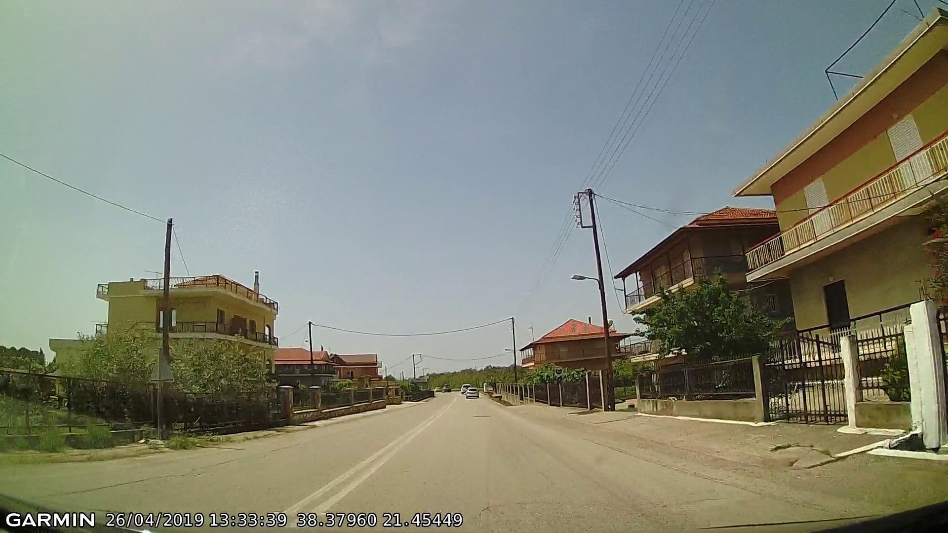 Street view near Eirini's Apartment, Mesolóngi — © pppetros (CC BY-SA · Mapillary)