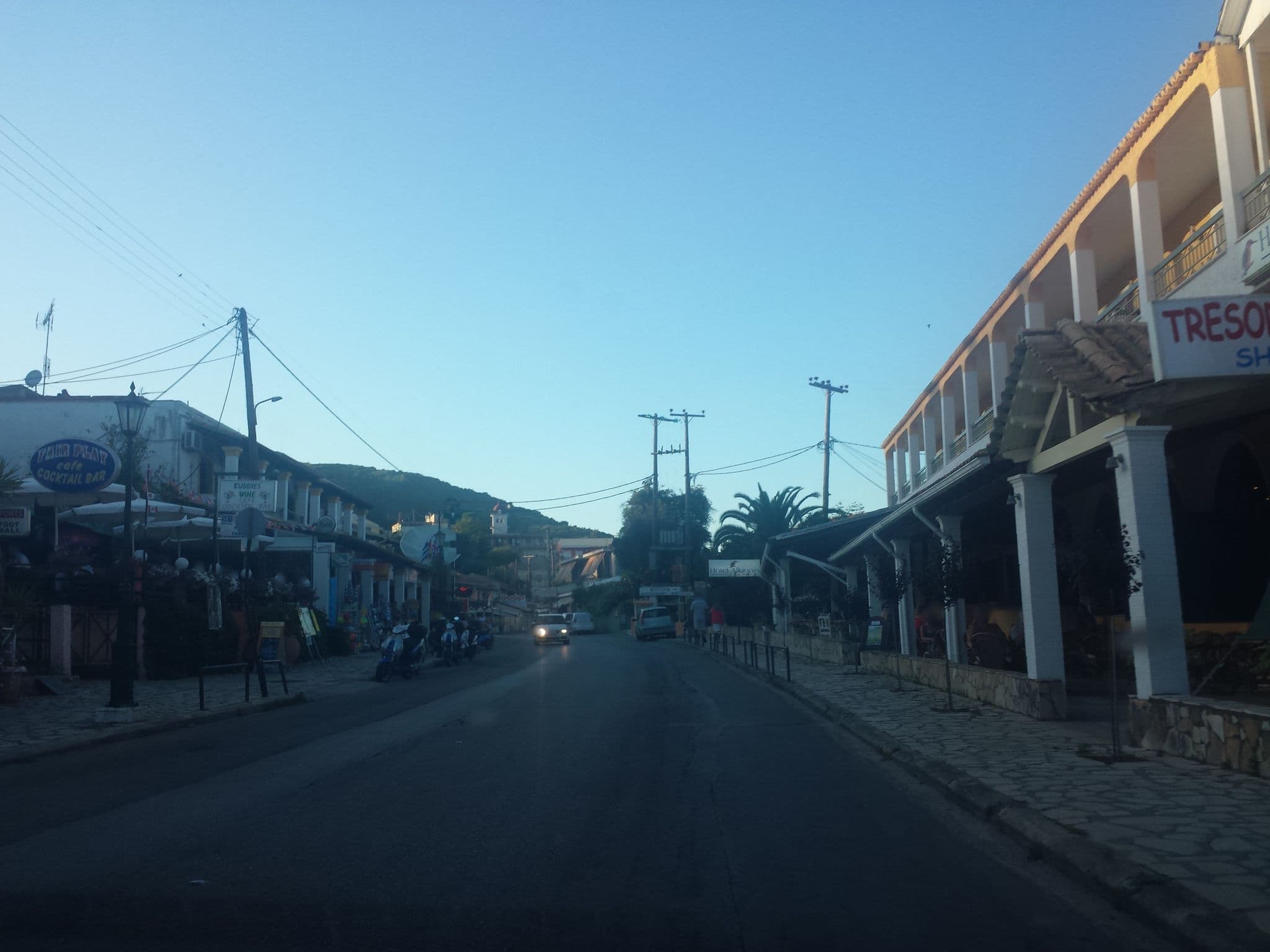 Street view near Alkionis Hotel, Ágios Matthaíos — © fredrik (CC BY-SA · Mapillary)