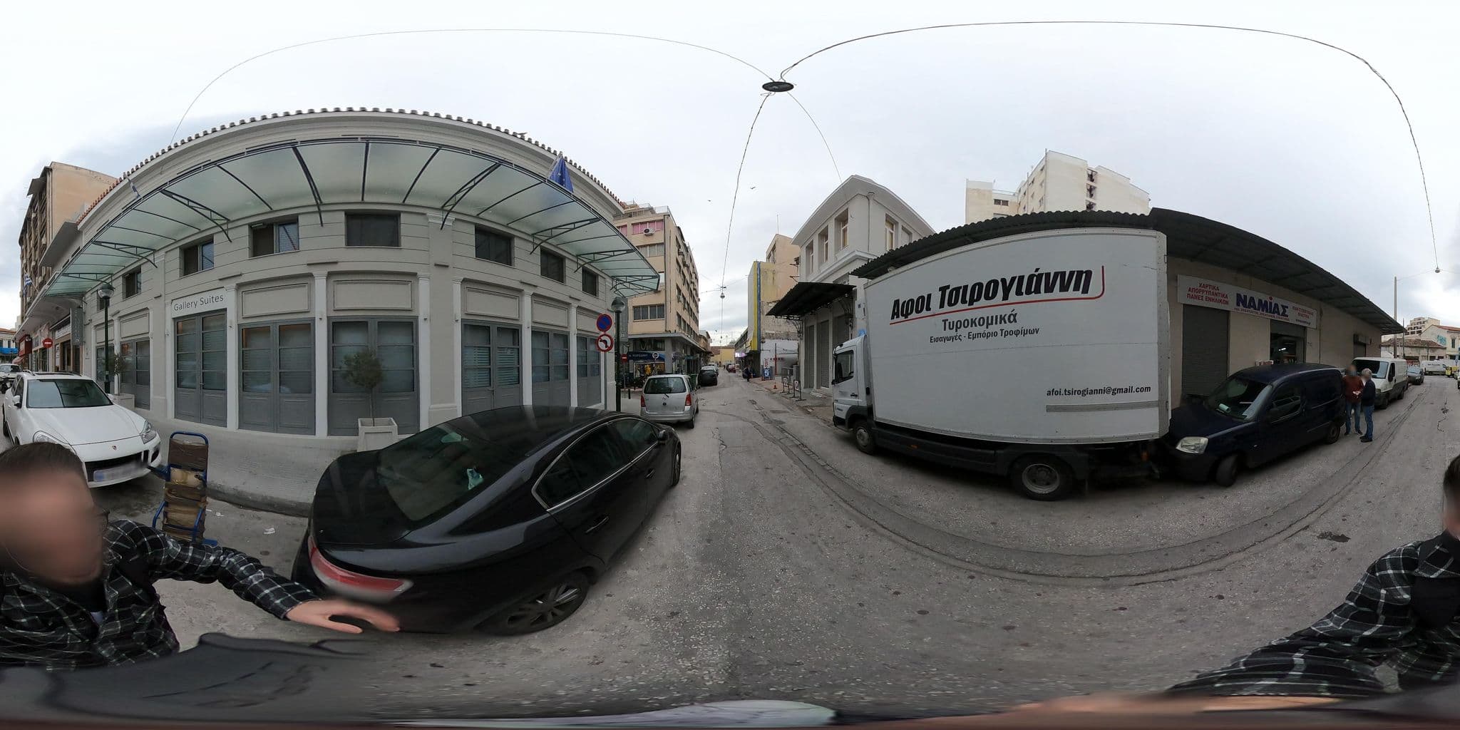 Street view near Gallery Suites, Piraeus — © efikour (CC BY-SA · Mapillary)