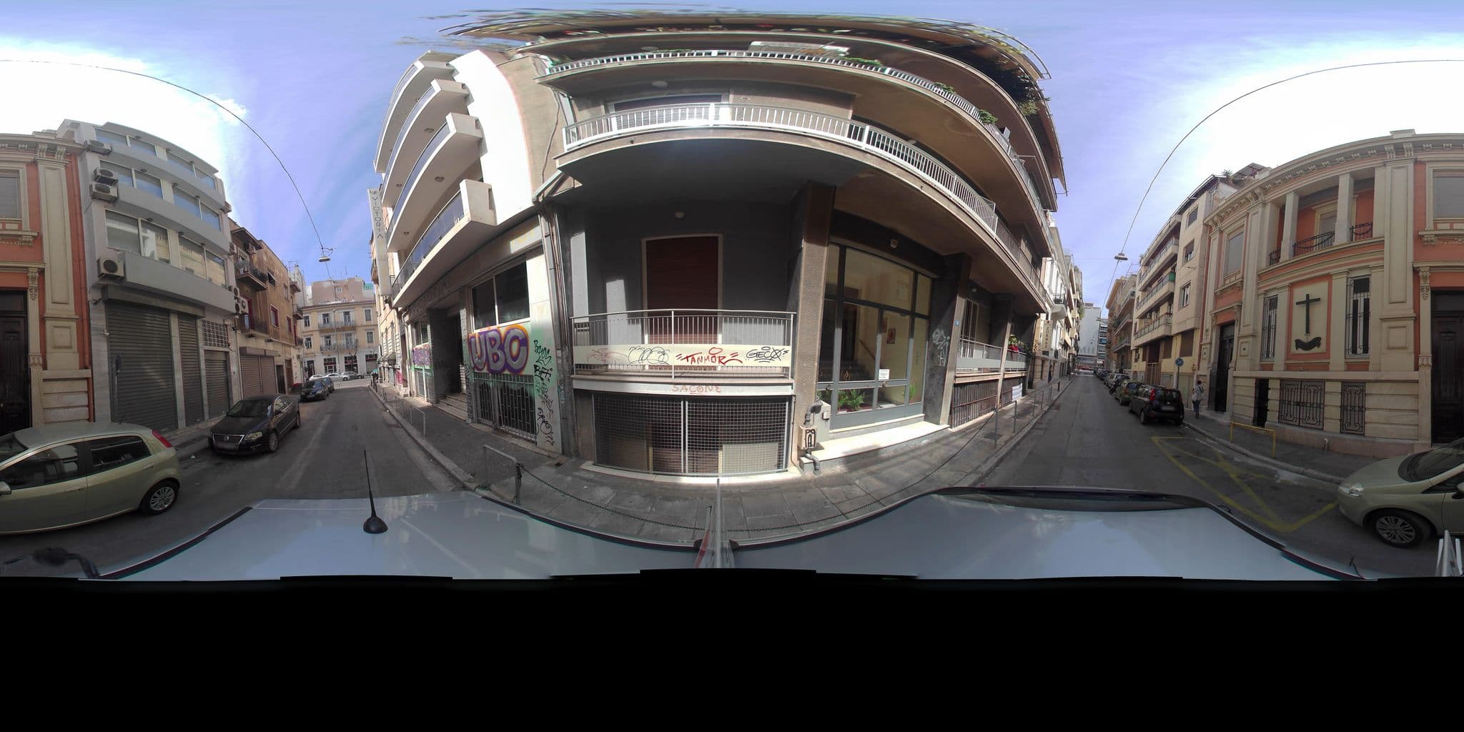 Street view near Zorbas Hotel, Athens