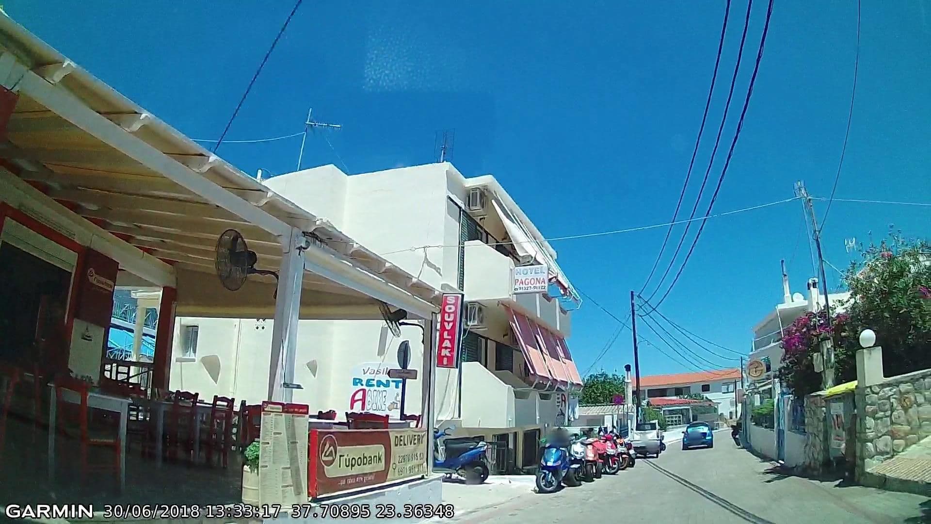 Street view near Hotel Poulakis, Agkístri — © pppetros (CC BY-SA · Mapillary)