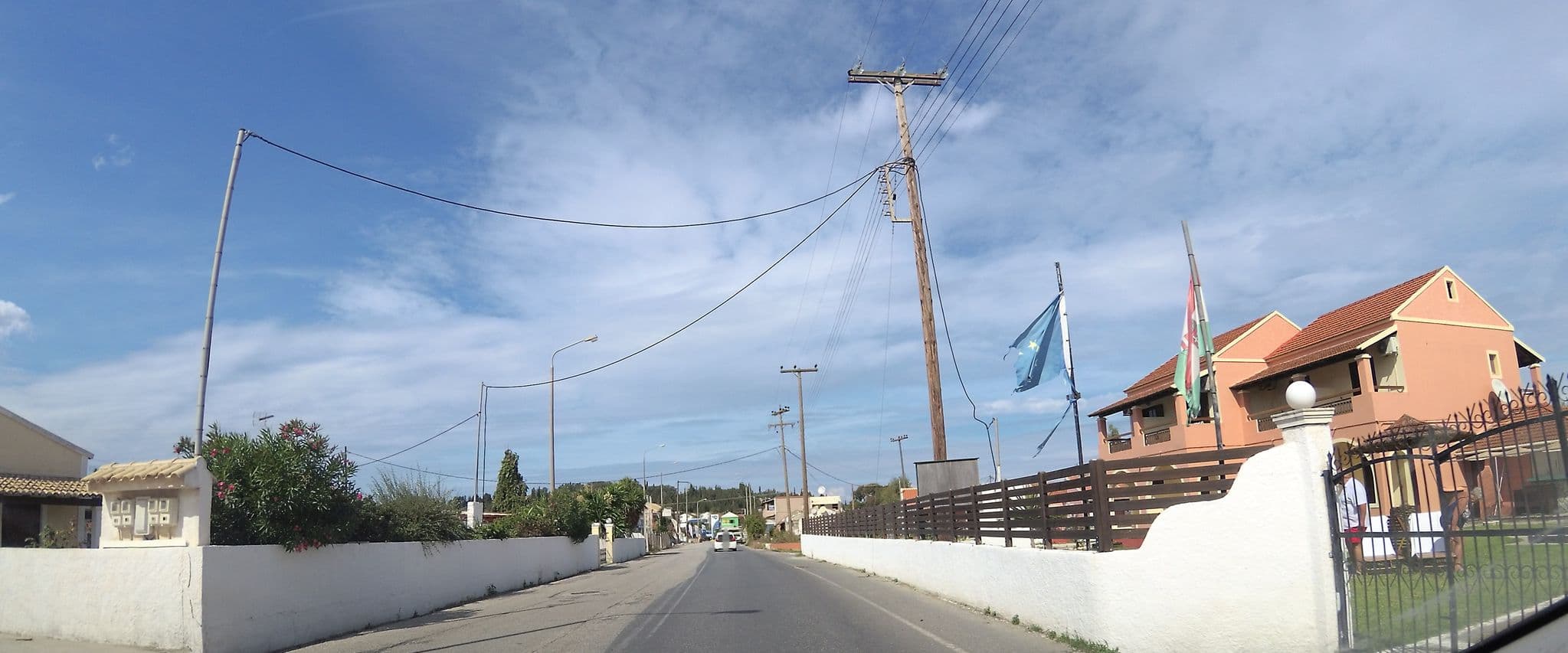 Street view near Louvros Apartments, Agios Georgis