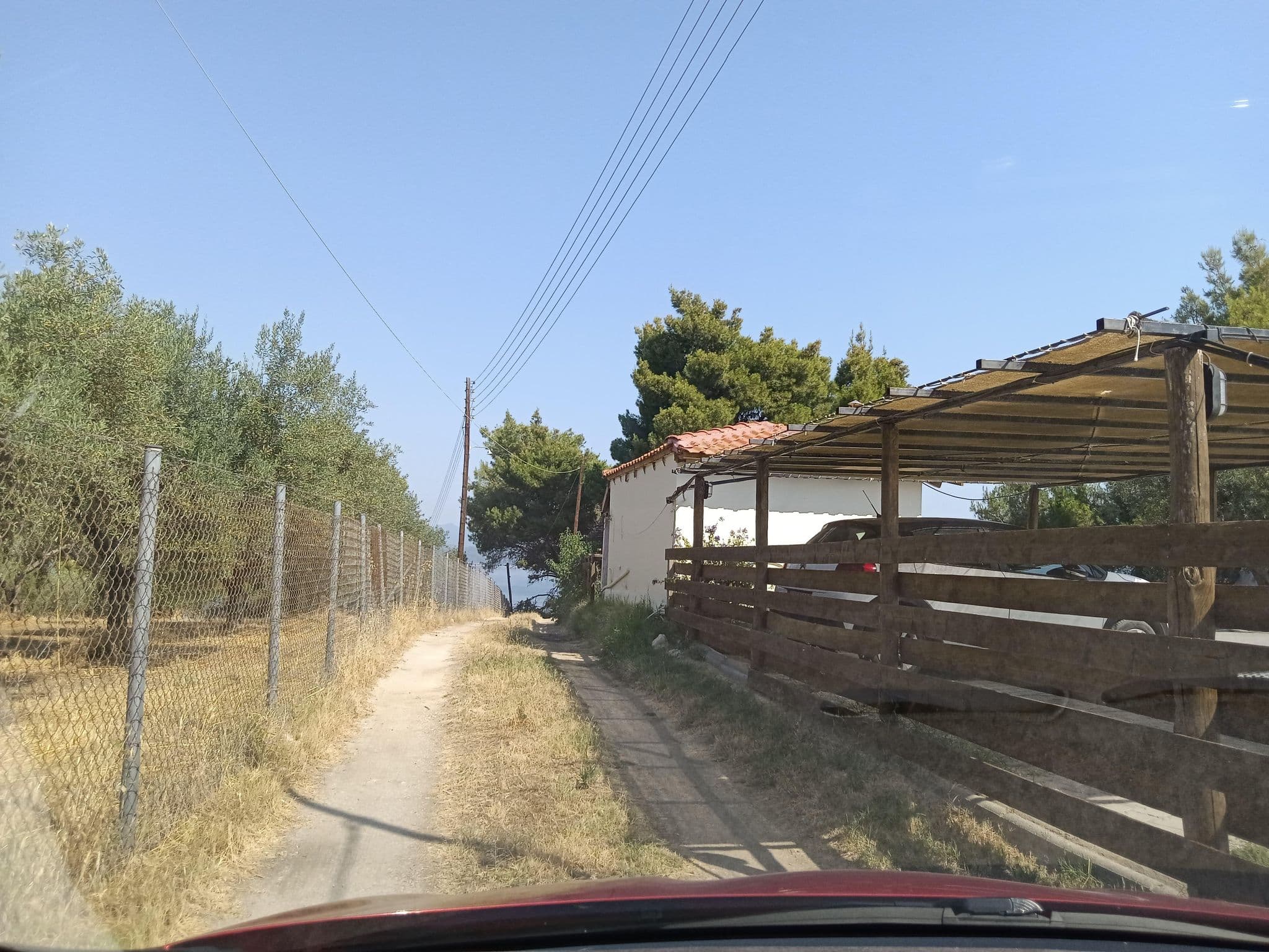Street view near Heos appartments, Níkiti