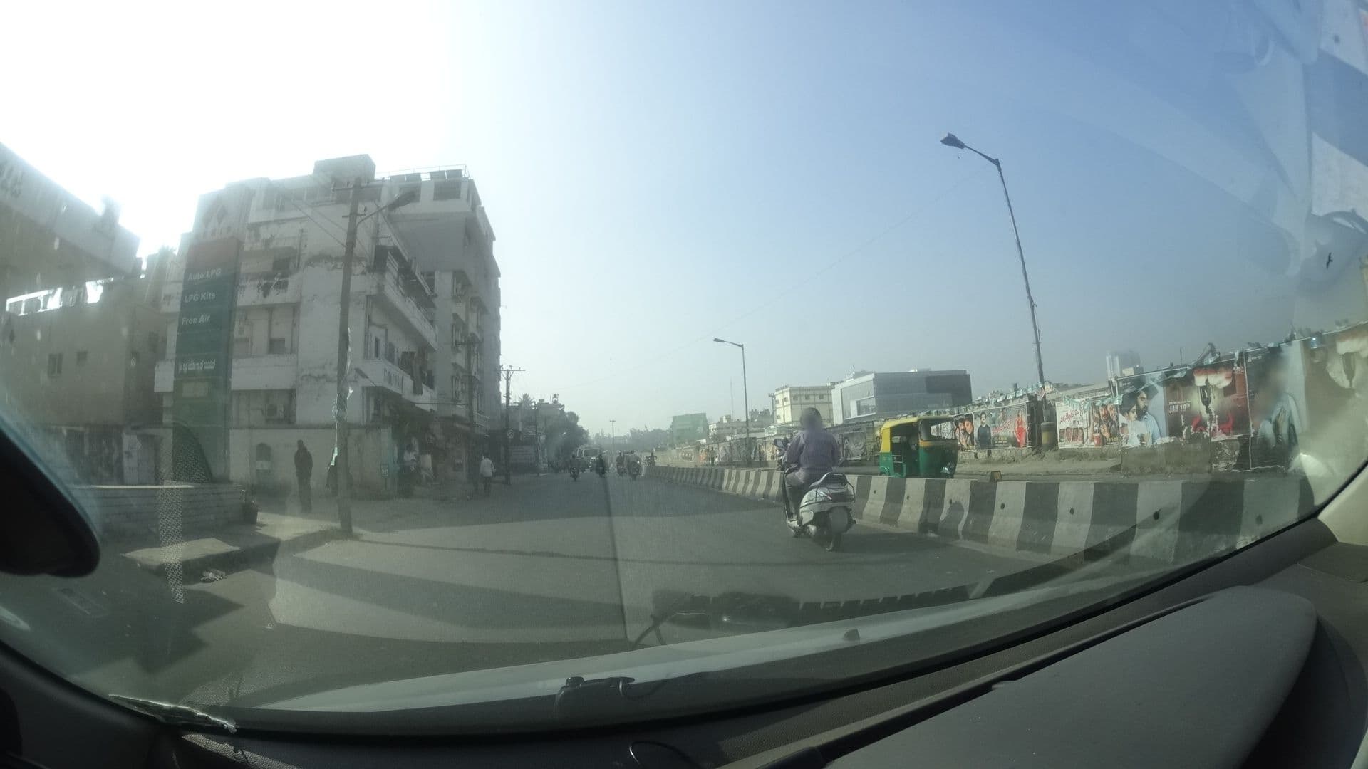 Street view near Hotel Blue Diamond, Bengaluru