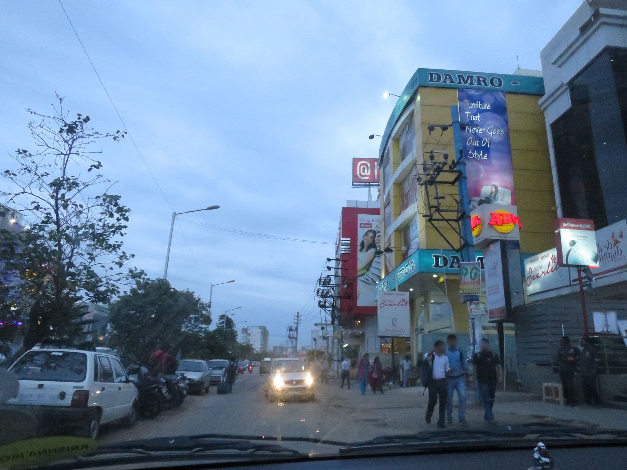 Street view near Hotel Scarlet, Dommasandra