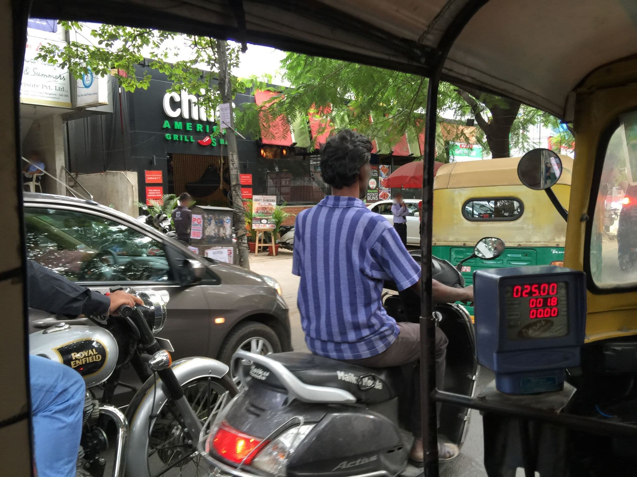 Street view near Bloomrooms, Bengaluru