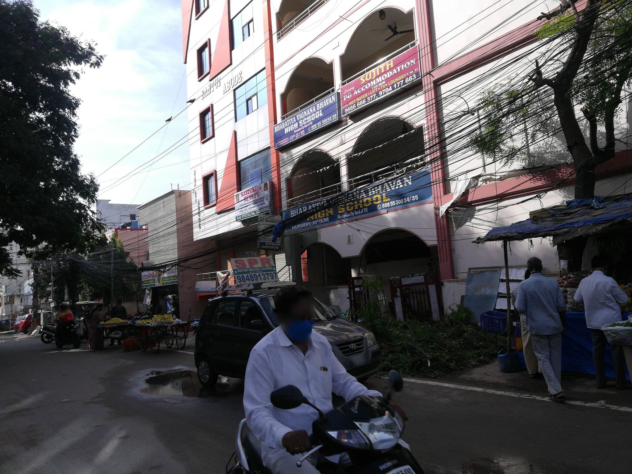 Street view near Sujith PG Accommodation, Kukatpally