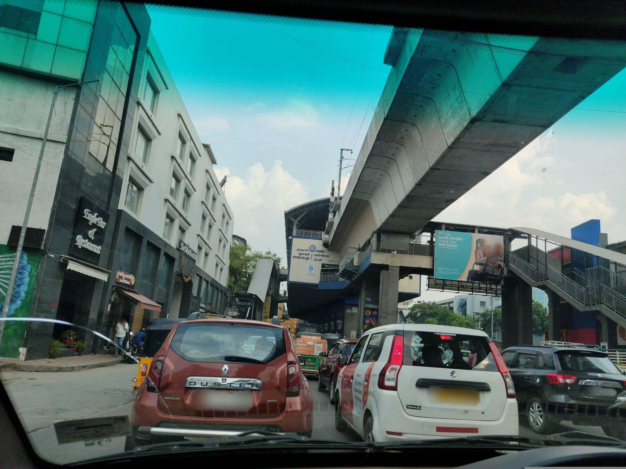 Street view near Sri Venkateshwara Hotel, Hyderabad — © Ganeshvadla (CC BY-SA · Mapillary)