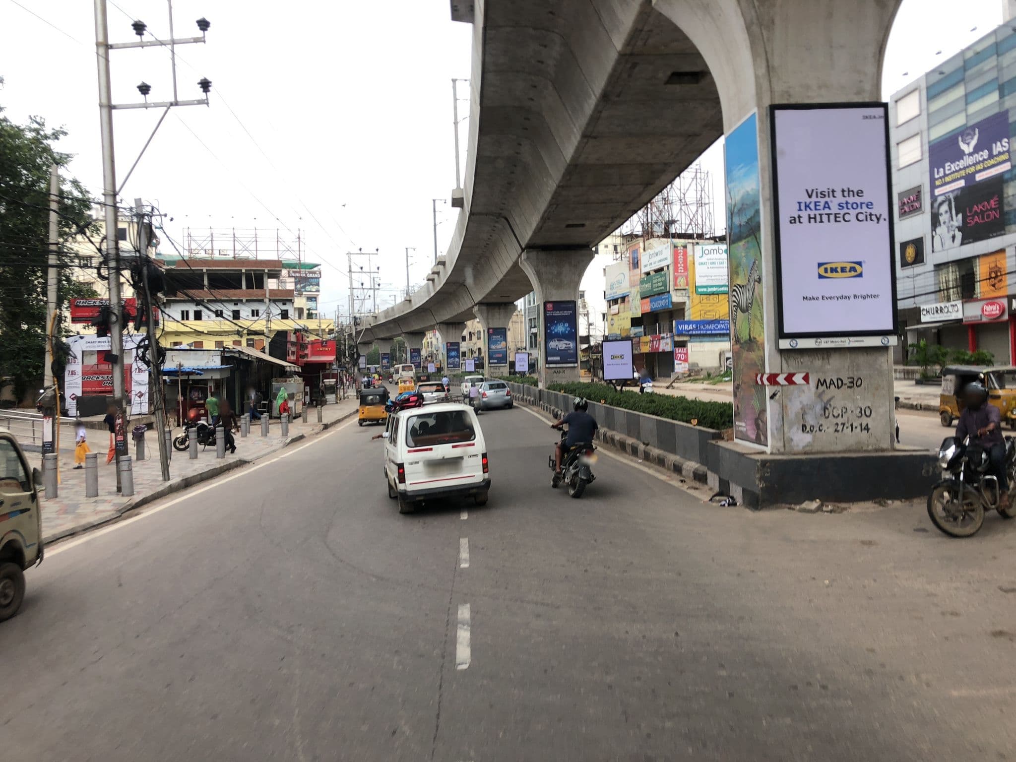Street view near Morning Dew, Kukatpally