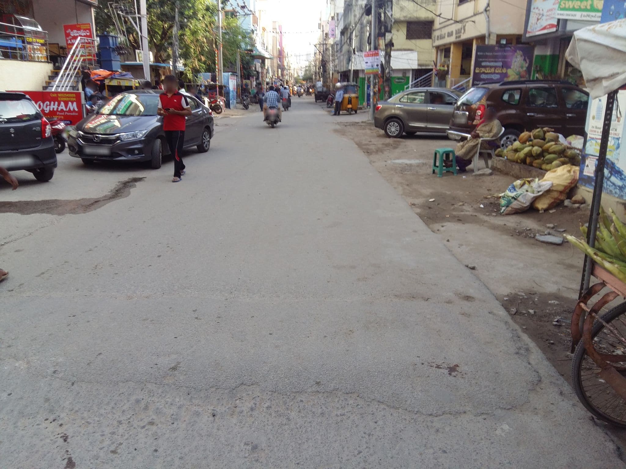 Street view near feel home hostel for womens, Kukatpally