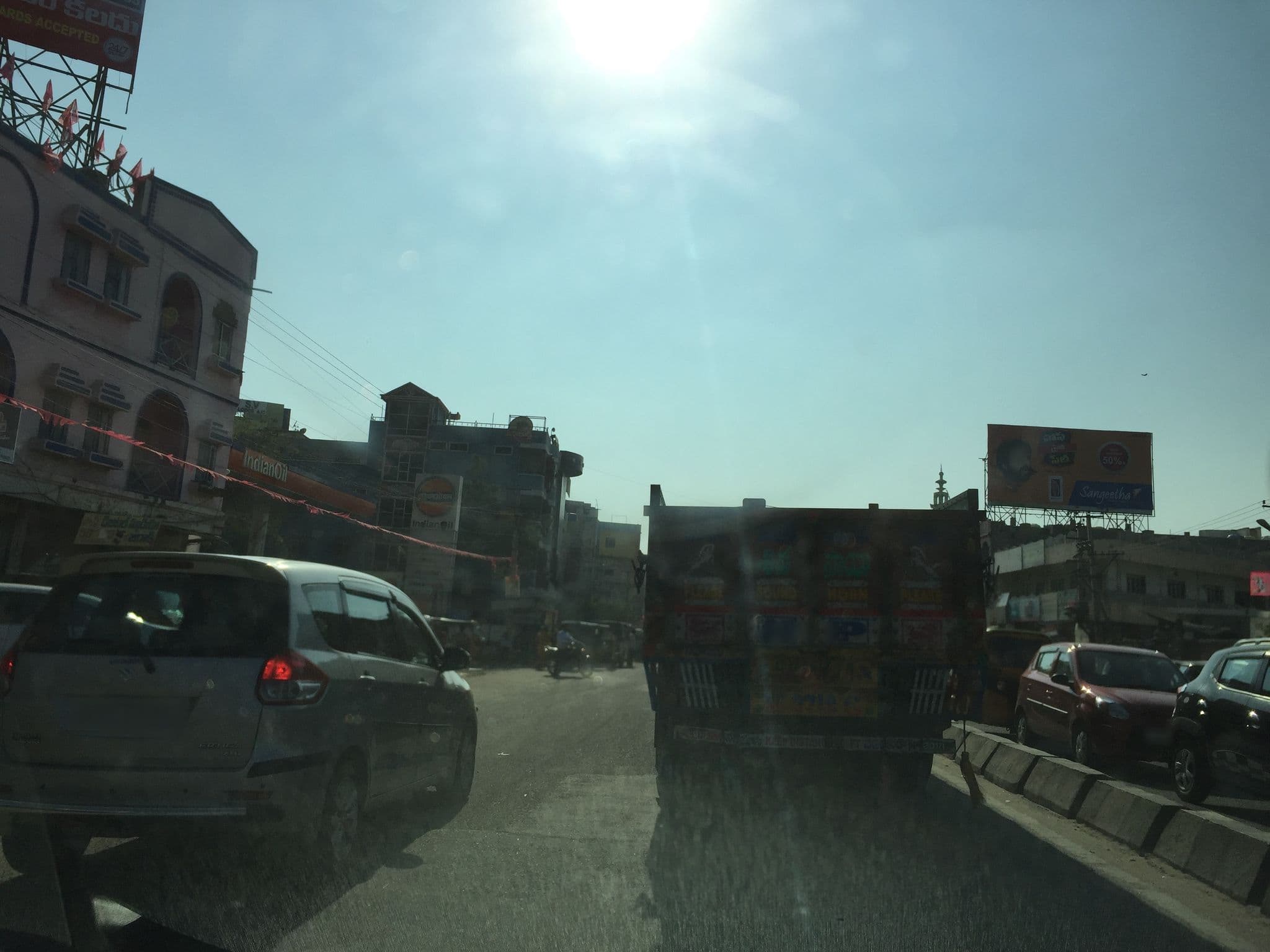 Street view near Hotel Sri Durga Bhavani Tiffins Mess & Biryani, Jangaon — © nithin (CC BY-SA · Mapillary)