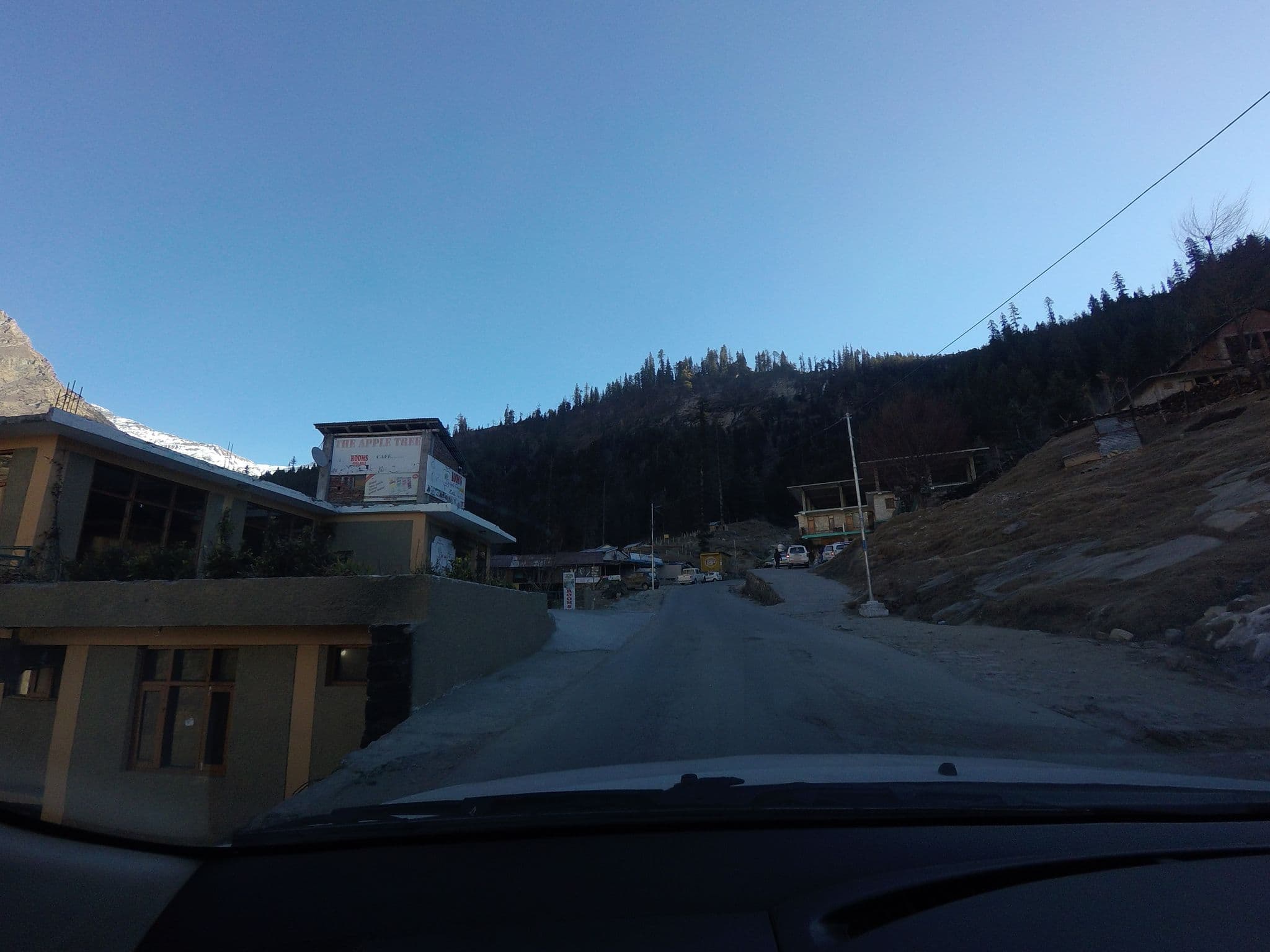 Street view near The Apple Tree lodge & cafe, Kyelang