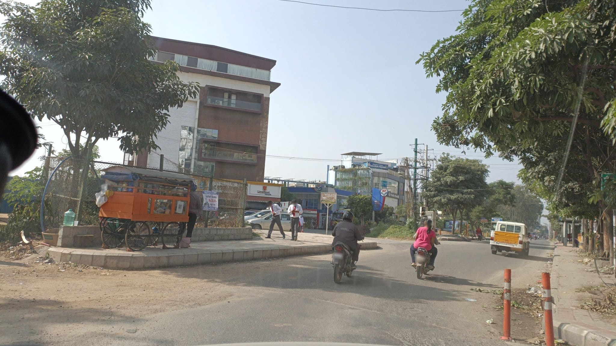Street view near The Liverpool Hotels, Bengaluru — © IBI (CC BY-SA · Mapillary)